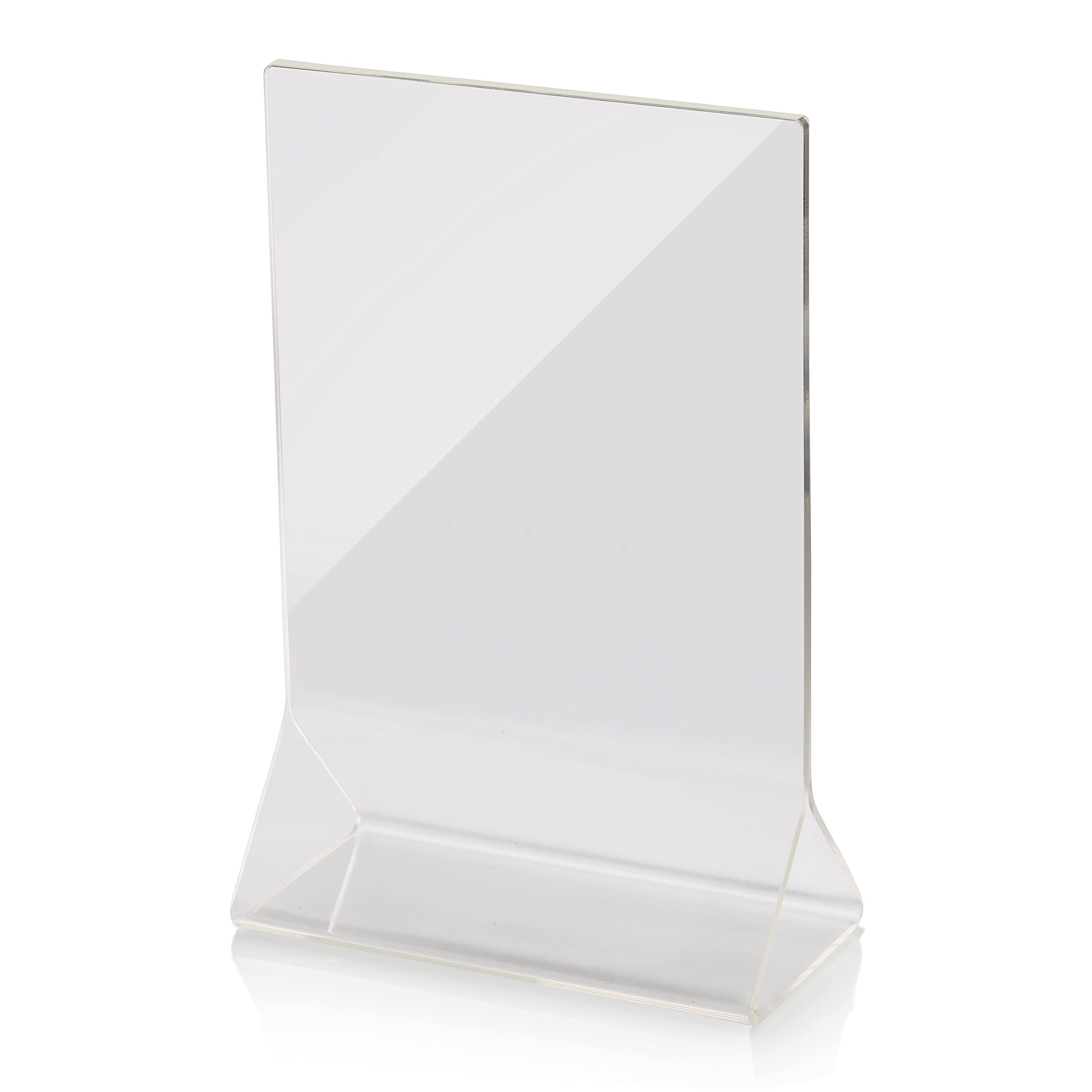 New Star Foodservice 22940 Acrylic Table Menu Card Holder, 4 By 6-Inch, Clear, Set Of 12