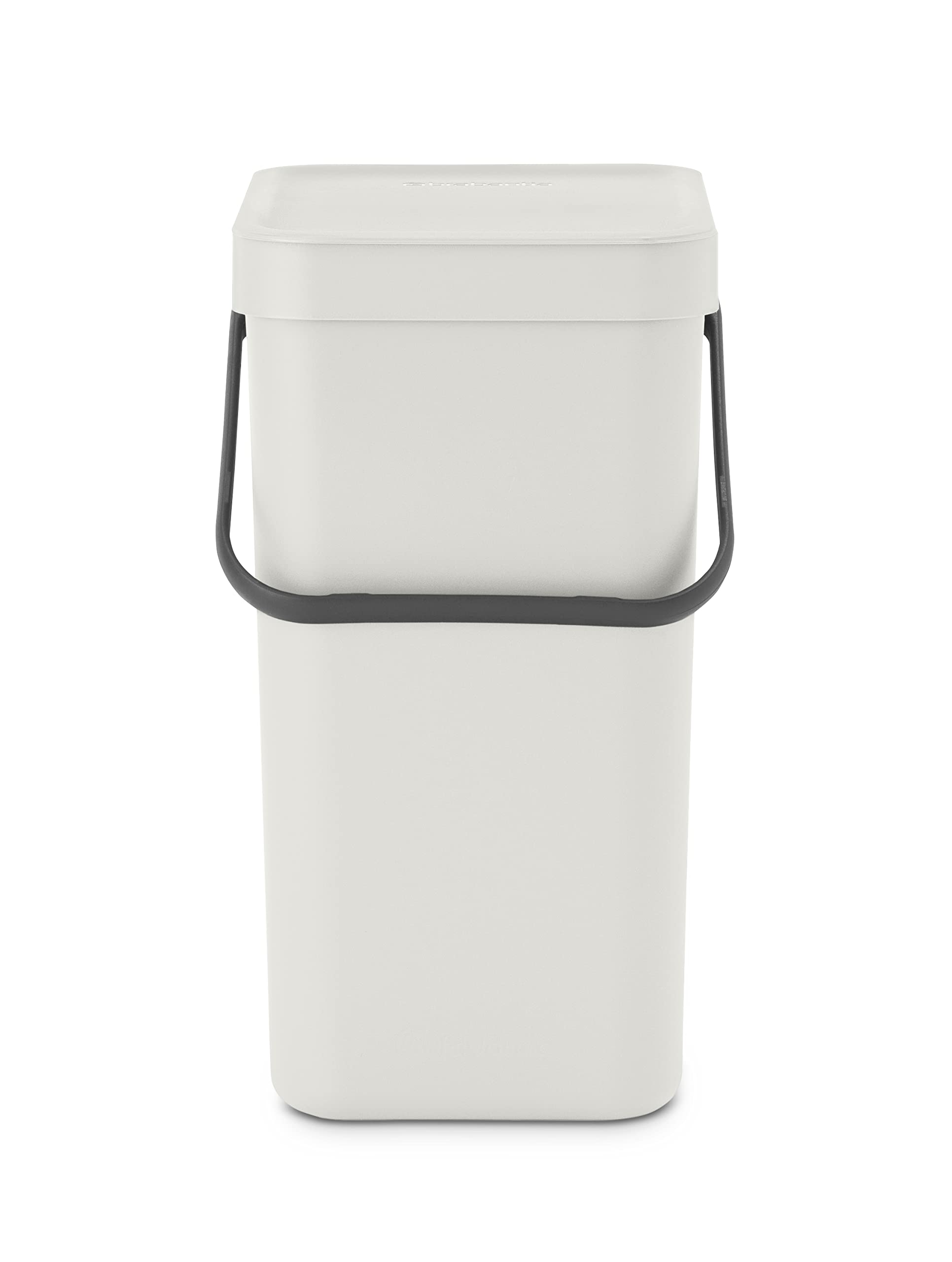 Brabantia Sort & Go Kitchen Recycling Can (32 Gallight Gray) Stackable Waste Organiser With Handle & Removable Lid, Wallcupboard