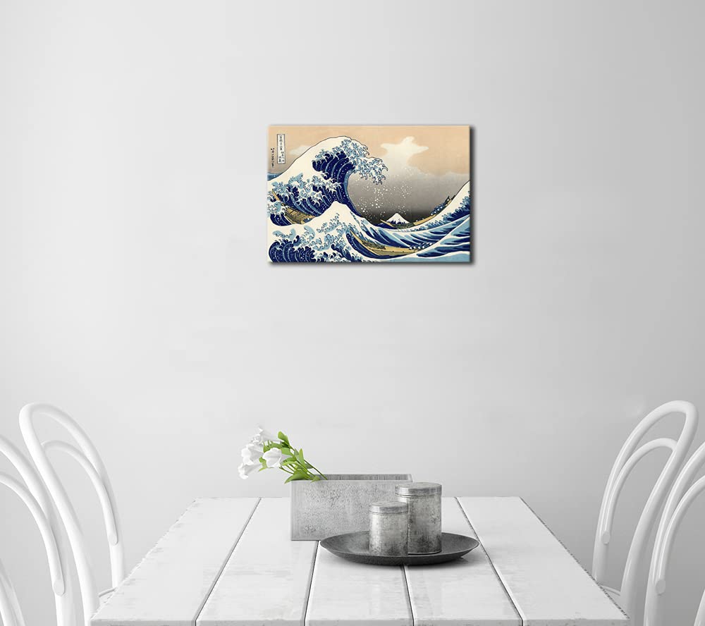 Wieco Art Canvas Prints Wall Art Ocean Beach Picture Paintings For Home Office Decorations Wall Decor Great Wave Of Kanagawa Kat