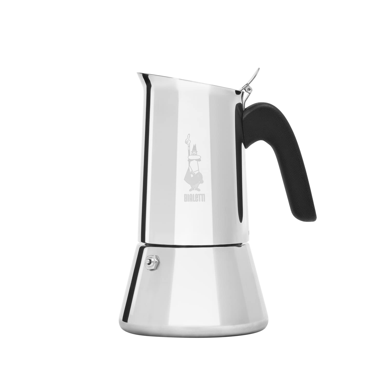 Bialetti - New Venus Induction, Stovetop Coffee Maker, Suitable For All Types Of Hobs, Stainless Steel, 10 Cups (155 Oz), Silver