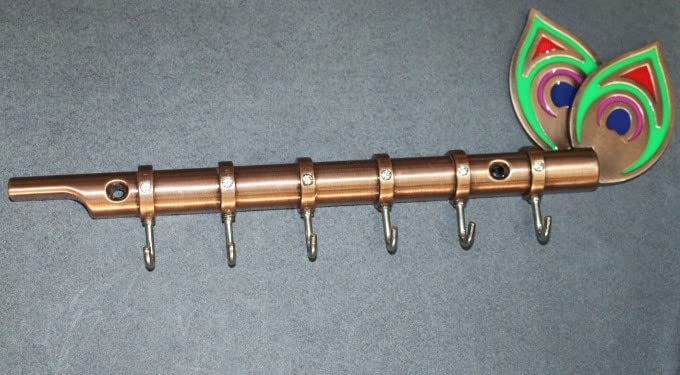 RISEOM Key Holder/Key Stands/Hooks for Home & Office Flute Design (CopperAntique, 1)