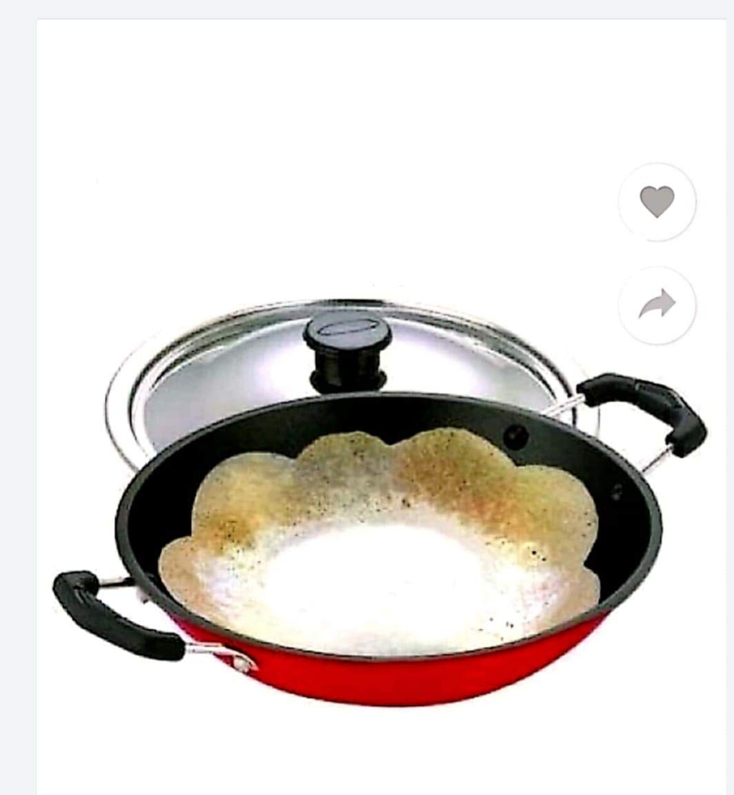 Shapat Cookware Kadai 220 NonStick Deep Kadhai 2000 Ml (Red)