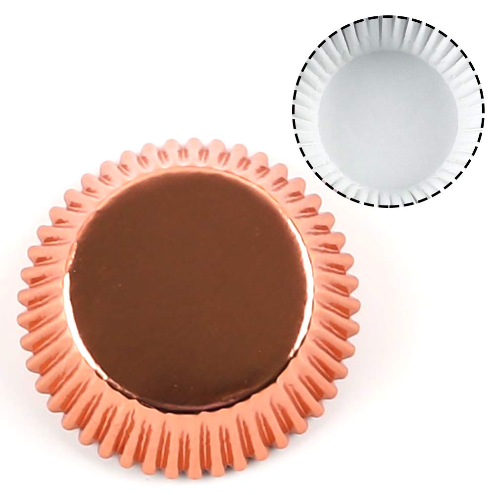 Bakhuk 500Pcs Cupcake Liners For Baking, Foil Cupcake Liner, Standard Size 2 Inches 10 Colors Cupcake Liners