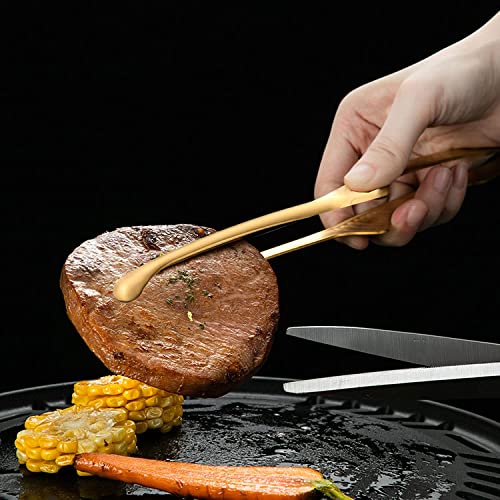 Grill Tongs Bbq Tongs Kitchen Tongs For Cooking Small Oven Serving Tong Self-Standing Tongs For Salad Grill Camping Korean Japan