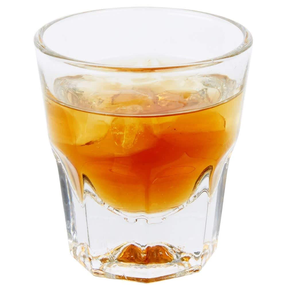 Set Of 6 Libbey 15248 Gibraltar Duratuff 4.5 Oz Small Rocks/Shot Glass W/Signature Party Picks