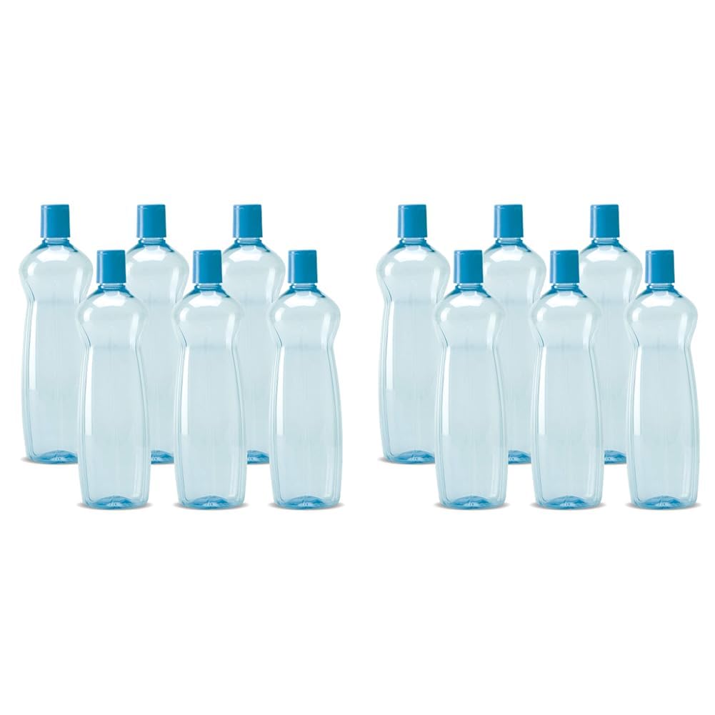 Milton Pacific 1000 Pet Water Bottle Set, 1 Litre Each, 6-Pack, Blue | Bpa Free | Leak Proof | For Office, Gym, Home, Kitchen, T