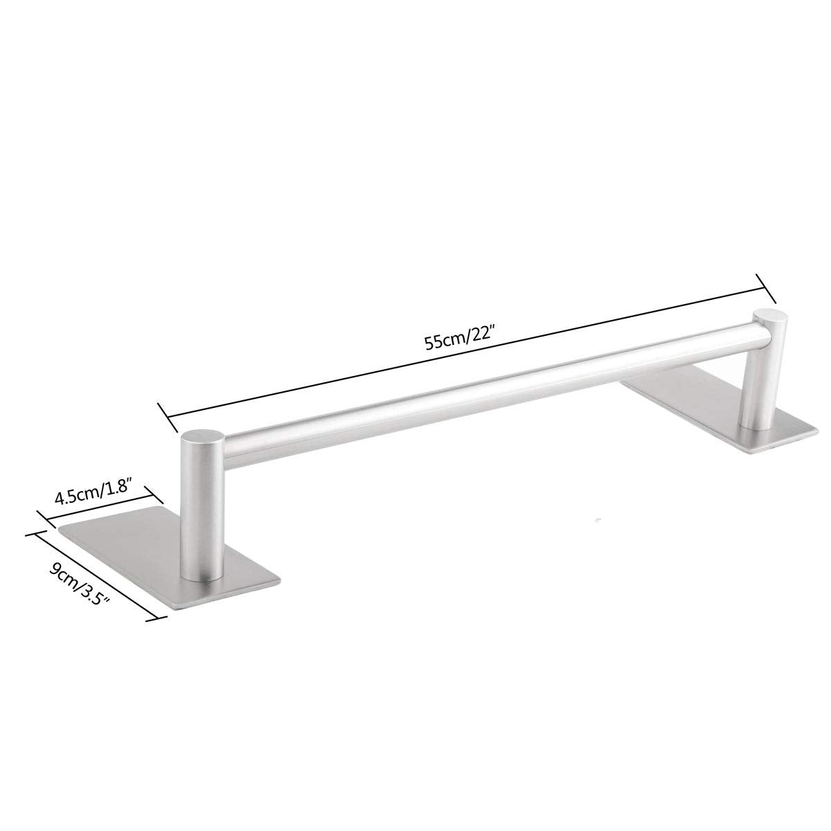 Bathroom Towel Bar Towel Holder,Ulifestar Strong 3M Self Adhesive Hand Towel Holder,Wall Mounted Stainless Steel Towel Rack For