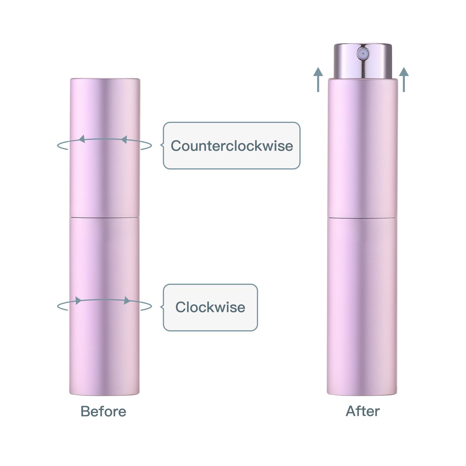 Tekson 10Ml Travel Perfume Atomizer Refillable, Mini Cologne Spray Bottle Empty, Small Coffee Spray Bottle (Pink)