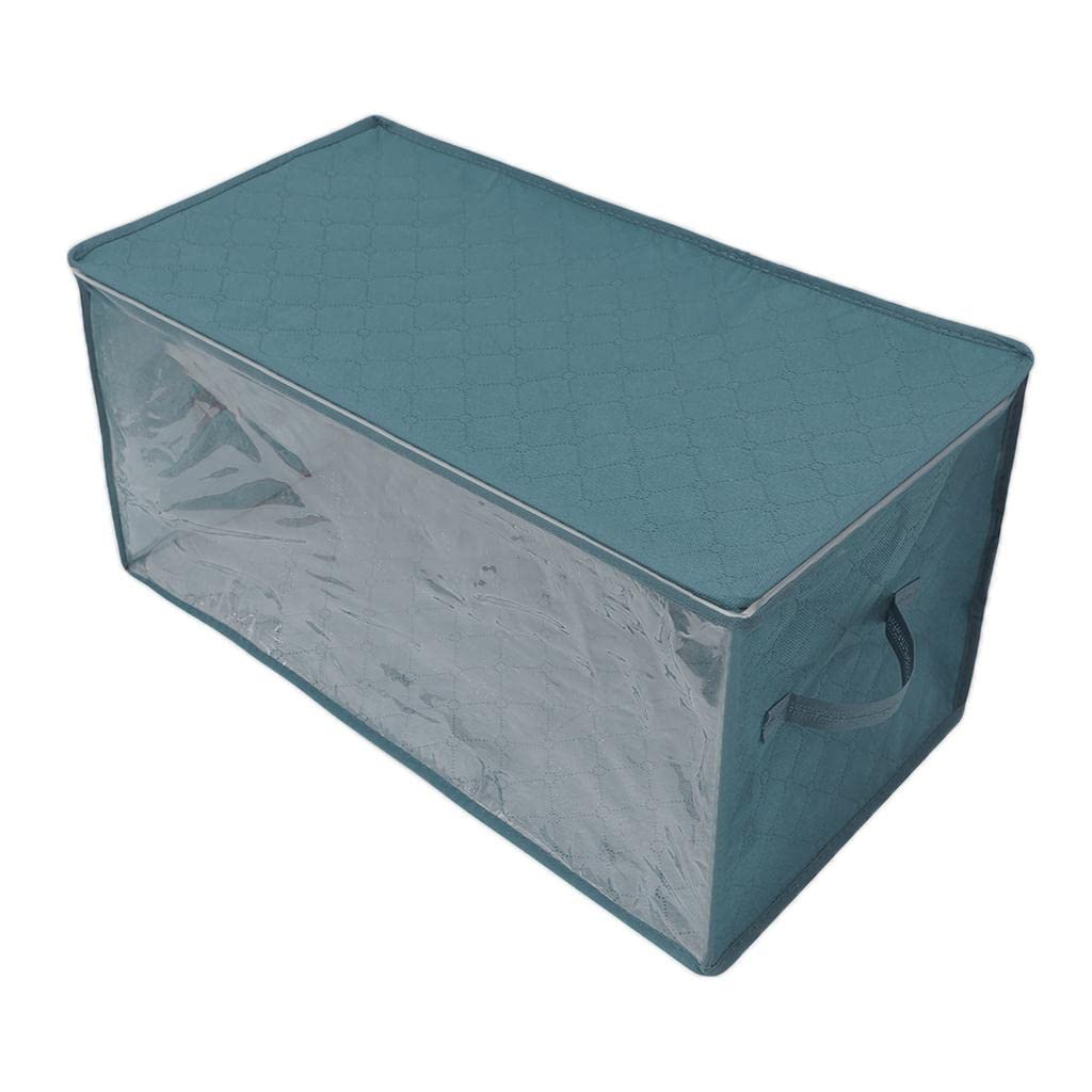 Zoomella Home Clothes Storage Bag Foldable Organizer Container For Blankets Quilts Blue|Storage Bags|Home & Garden