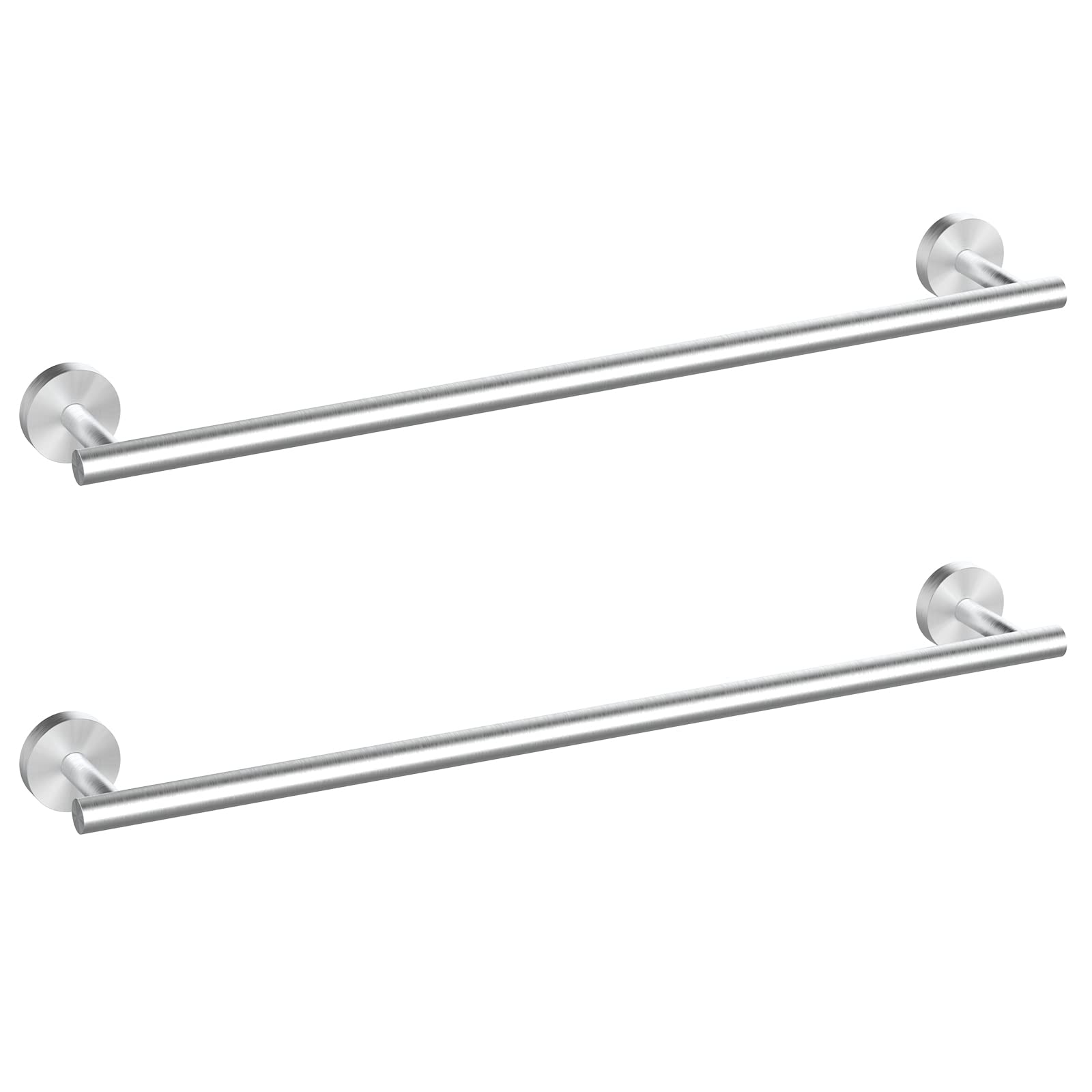 Cilee 2 Pieces Brushed Nickel Bathroom Towel Bar, 24 Inch Double Towel Racks,Bathroom Towel Holder Towel Hanger For Bathroom Sta