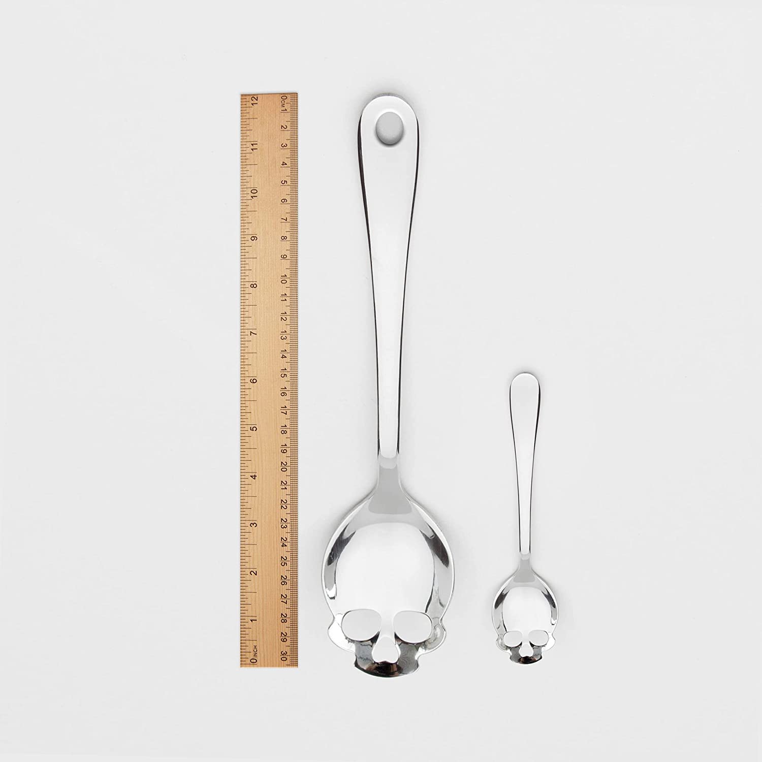 Suck Uk | Skull Serving Spoon | Stainless Steel Serving Utensils | Kitchen Spoons For Gothic Home Decor | Goth Kitchen Serving S
