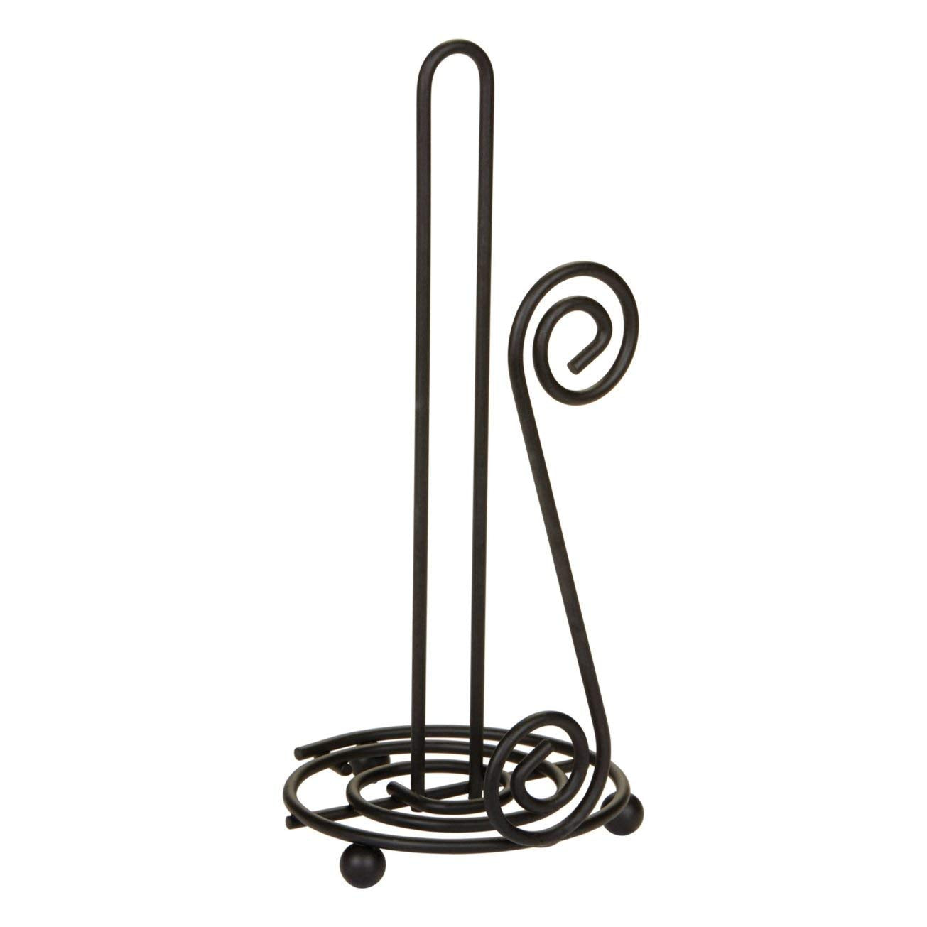 Spectrum Diversified Scroll Paper Towel Holder, Black