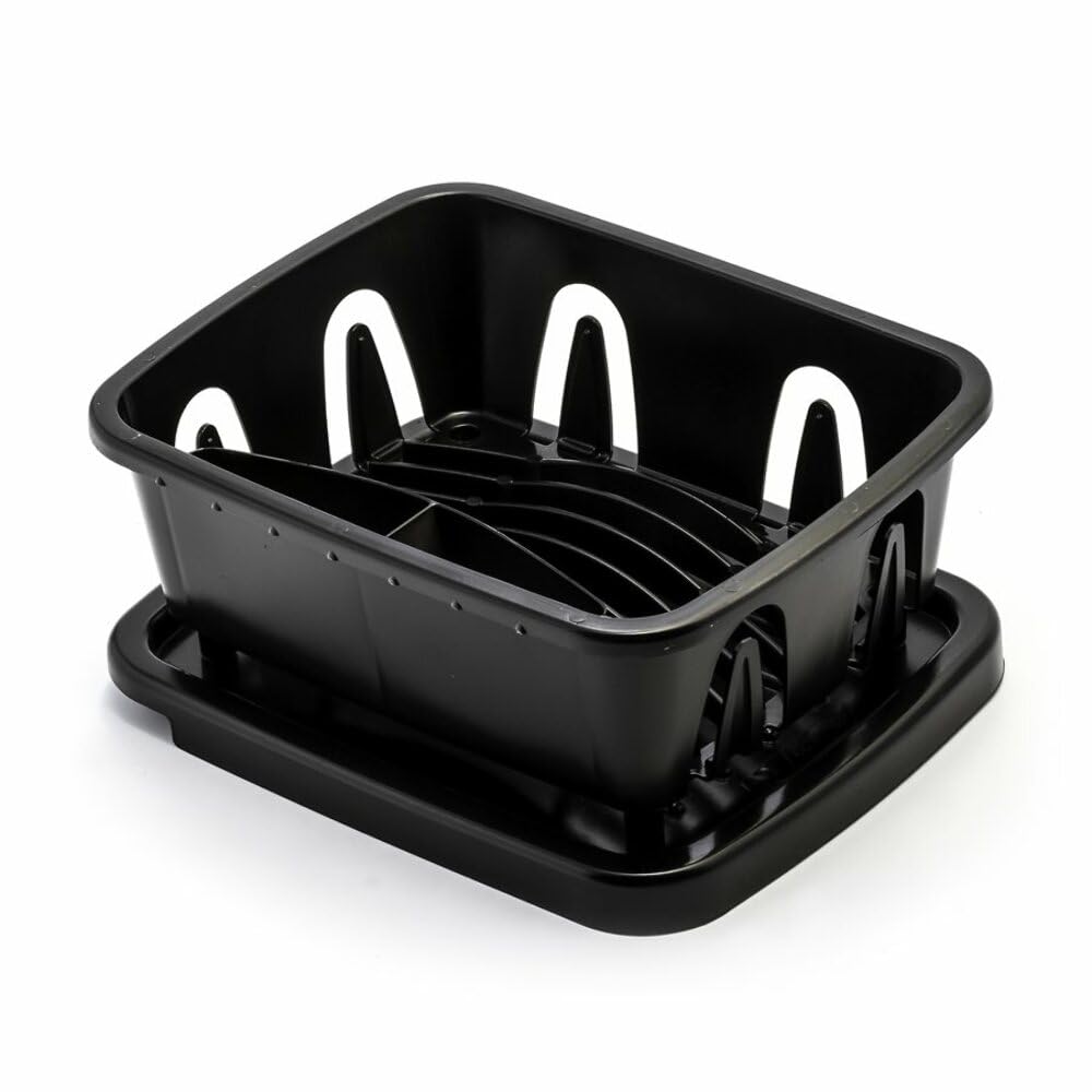 New Camco 43512 Black Mini Dish Drainer And Tray