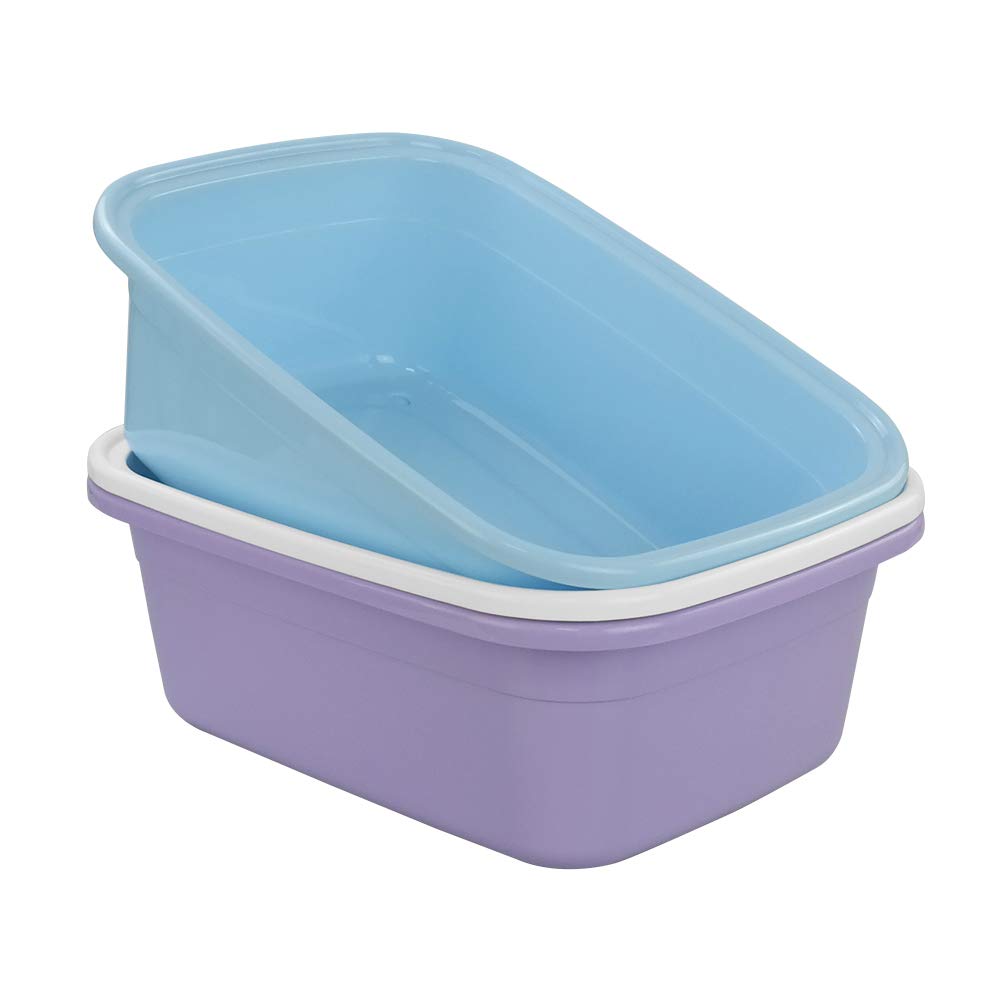 Jandson 16 Quart Plastic Basin, Colorful Dish Pan, 3 Packs