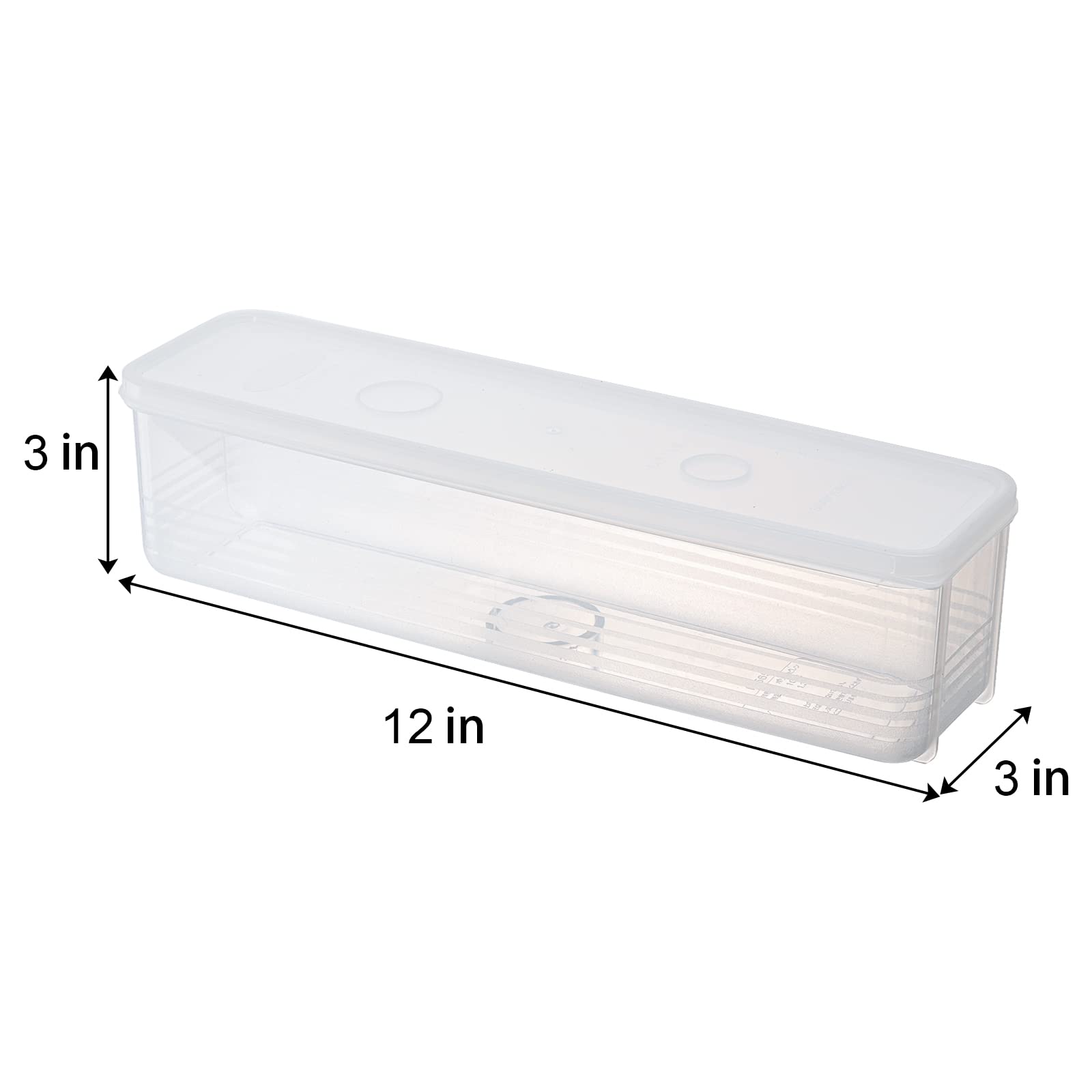 Zenfun Set Of 6 Pasta Storage Containers With Lid, Airtight Spaghetti Noodle Holder Rectangular Chopstick Storage Box Sealed Noo