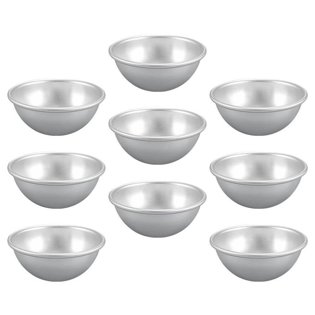 Yardwe 9-Piece Semi Circle Tart Molds 2.24 Inch Mini Egg Tart Baking Pans Silicone Reusable Kitchen Bakeware for Pudding Dessert