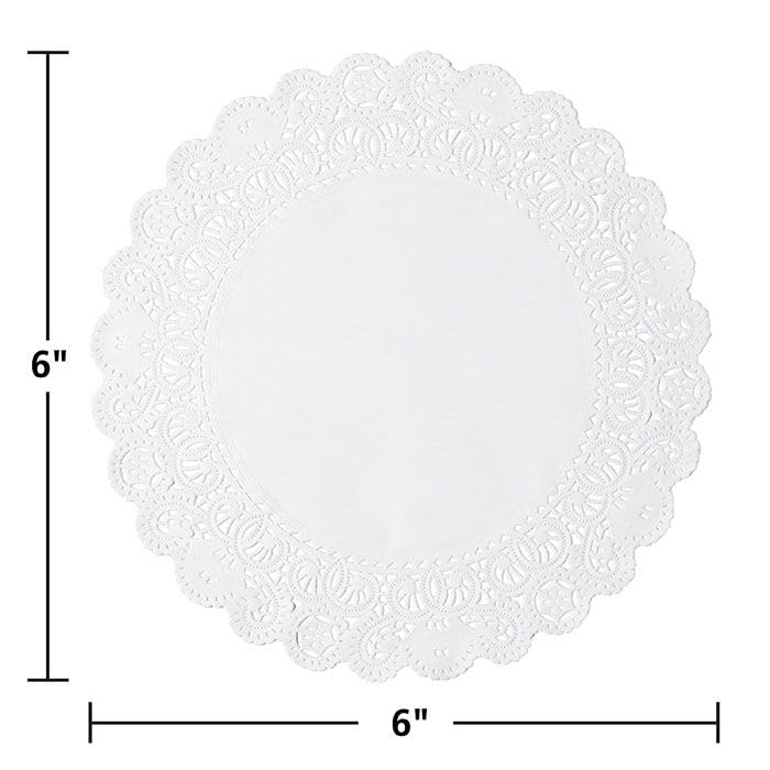 Hoffmaster 500532 French Lace Doily, 6 '' Diameter (Case Of 1000) White