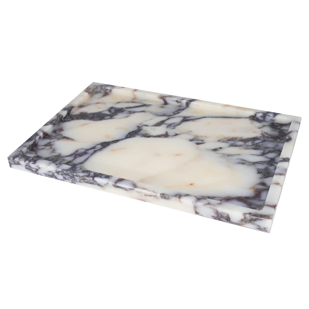 Real Luxurious Natural Marble Vanity Tray Genuine Marble/Stone Storage Tray For Home Decor Bathroom/Kitchen/Vanity/Dresser Non-R