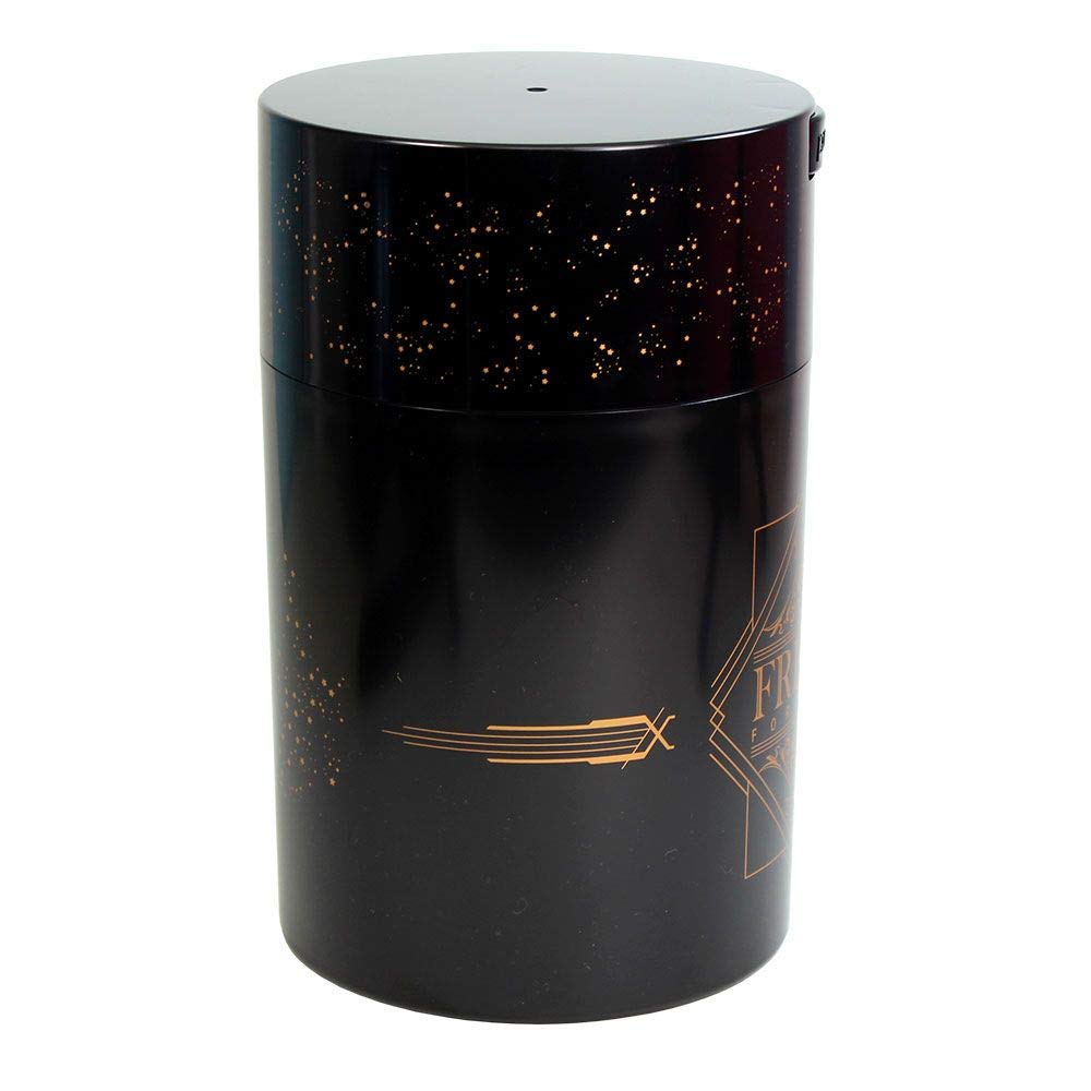 Tightpac America CFV2-SBK-FRES Airtight Container, 1.85L, Plastic, Black Gold Logo
