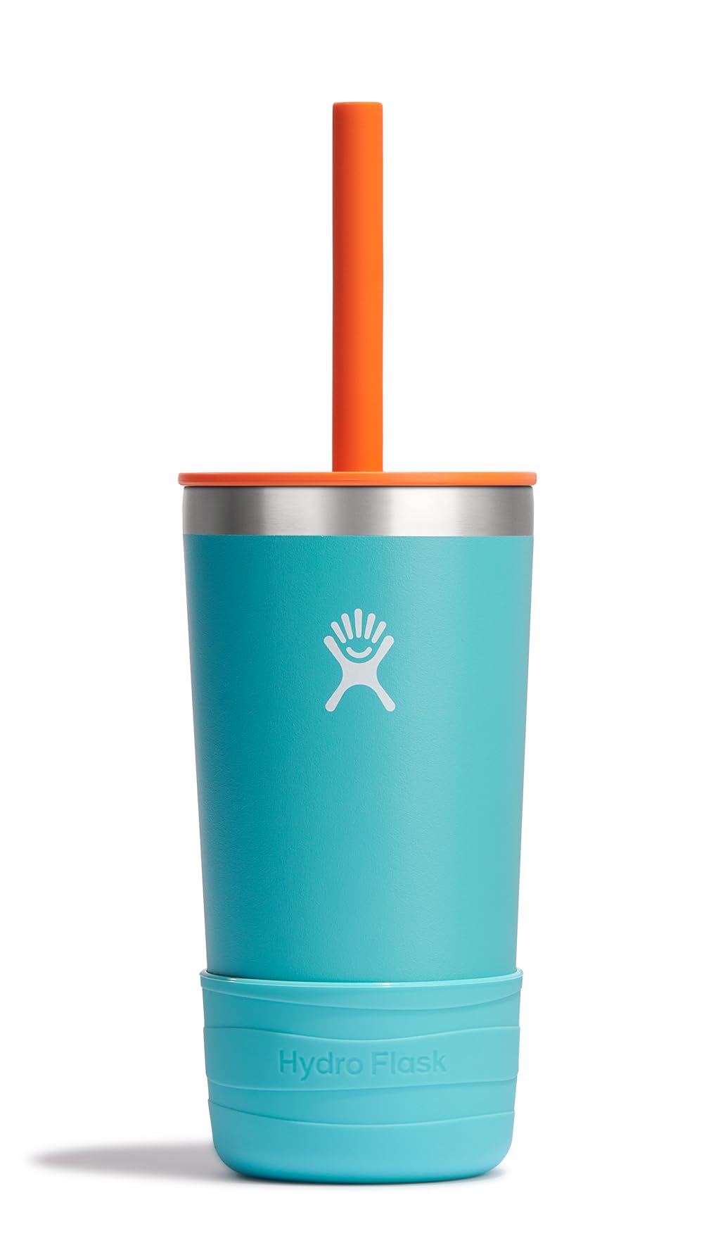 Hydro Flask Kids 12 Oz Tumbler with Lid and Straw for School - Insulated Stainless Steel in Seaspray Blue