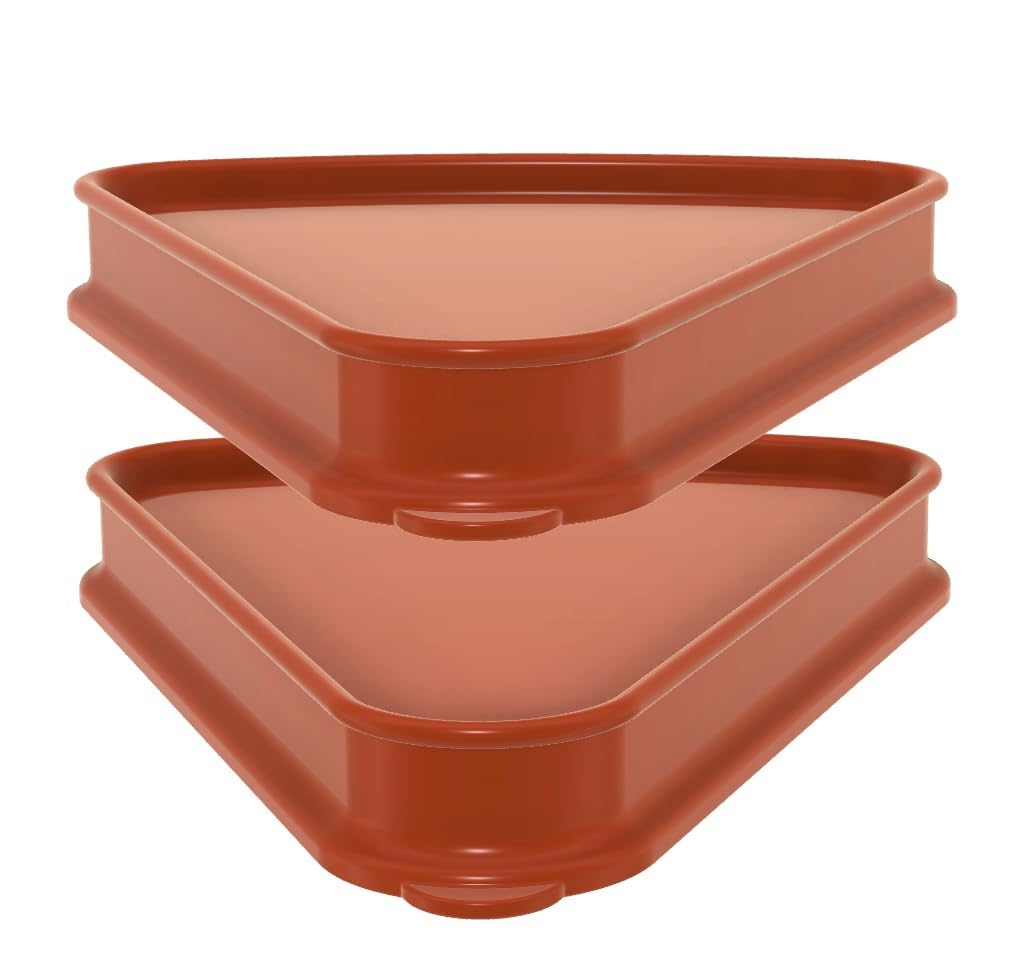 Pie-Pod Pizza Storage Container Modular Stacker Insert 2-Pack For Use Double Decker Sold Seperately (Insert Only. Crisper Pan An