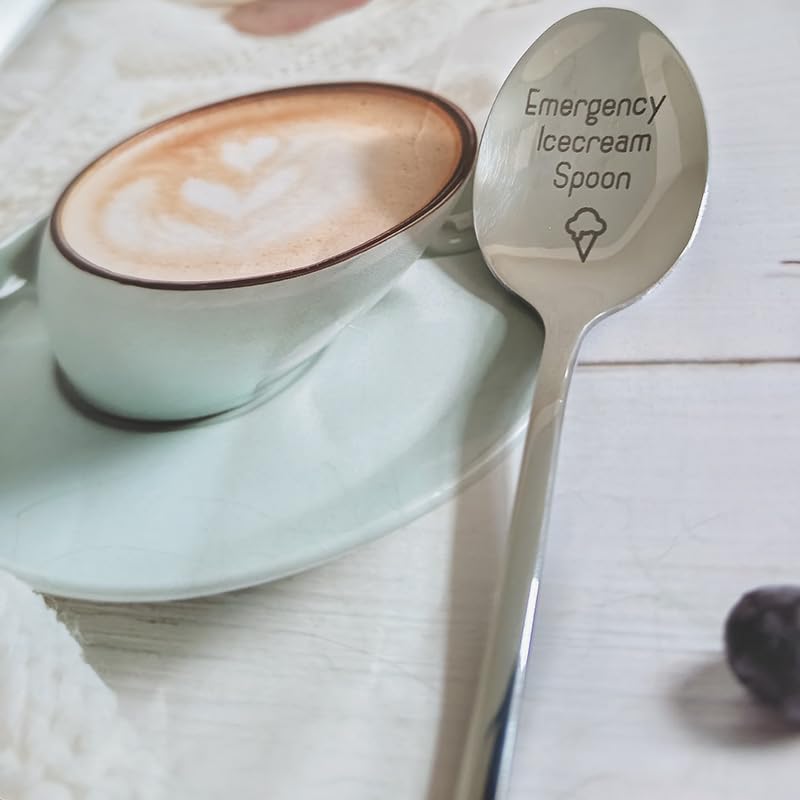 Emergency Ice Cream Spoon Gifts For Men Women Christmas Birthday Gifts For Ice Cream Lovers Coworker Friend Ice Cream Gift Spoon