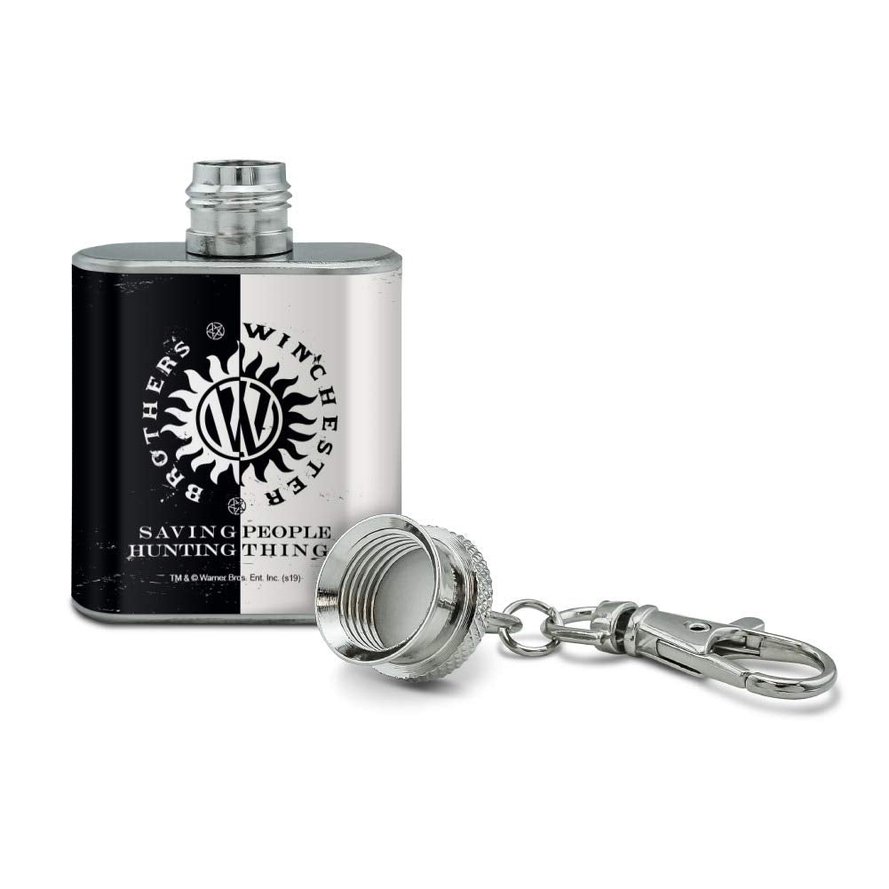 Supernatural Brother Stainless Steel 1Oz Mini Flask Key Chain