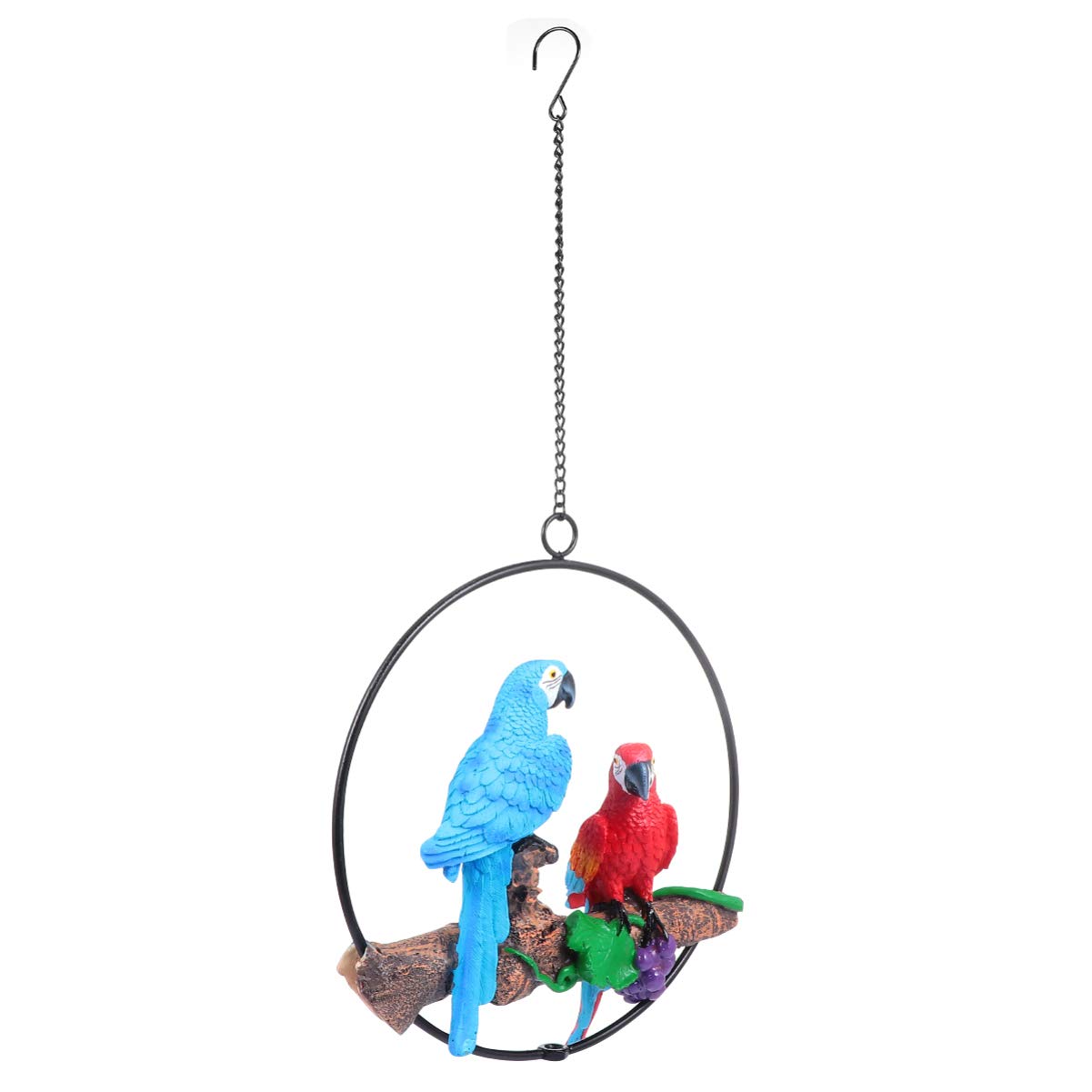 DOITOOL Parrot Pendant Bird Decor Resin Craft Wall Ornament Bird Ornament for Home Random Style