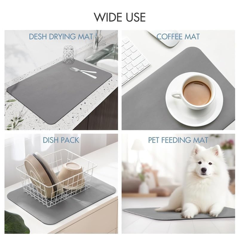 Claiez Dish Drying Mat for Kitchen |Dish Mat Pro Drying Kitchen Mat |Kitchen Mats for Utensils |Placemat for Dish Drying | Kitch