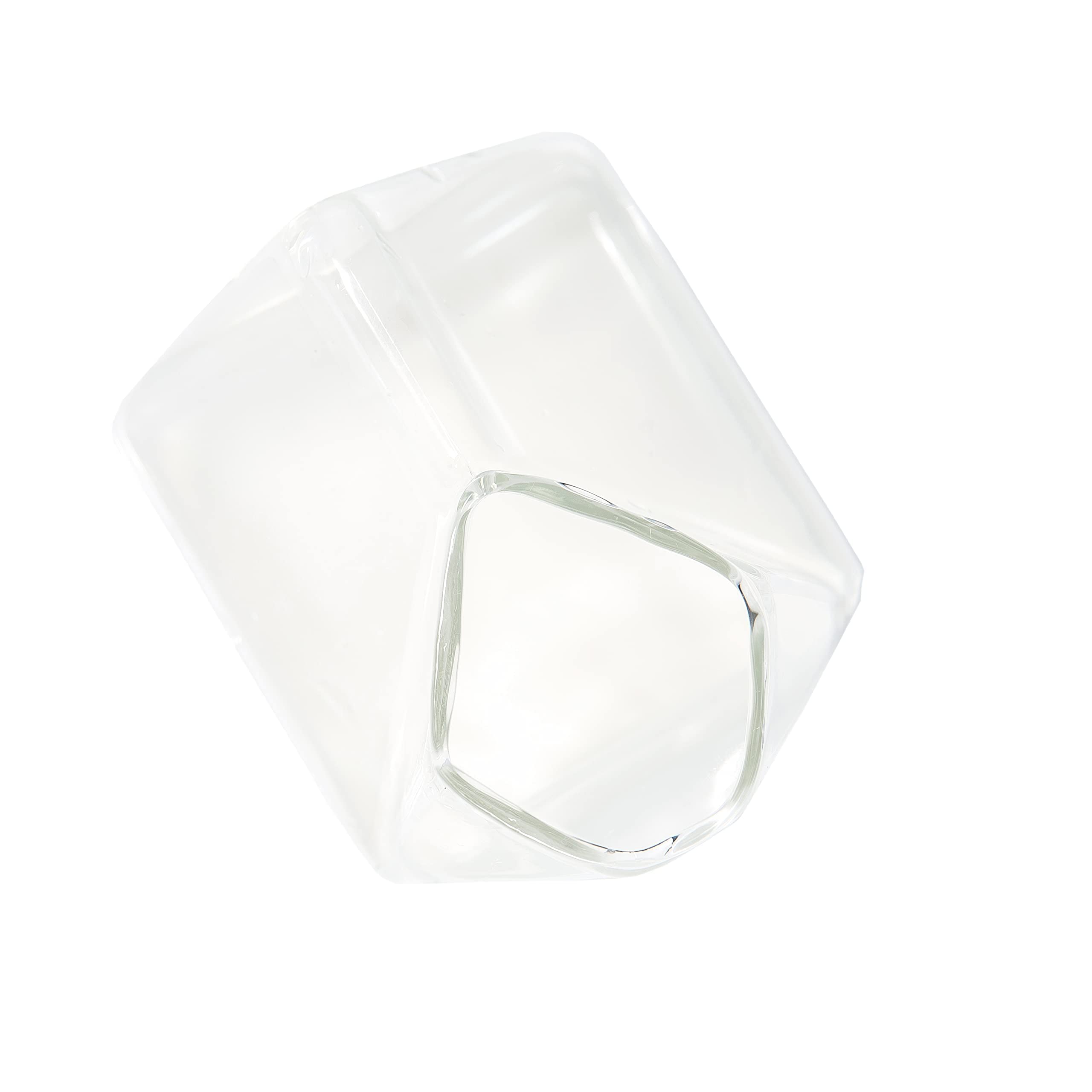 Glass Milk Carton Creamer Pitcher Cute Clear Kawaii Milk Carton Cup Mini Creamer Pitcher Container 12 Oz, 1Pcs