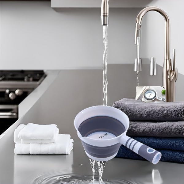 Xbldmjy Collapsible Water Dipper,Folding Water Ladle,Collapsible Water Scoop,Foldable Spoon, Used In Kitchen, Garden, Bathroom.(