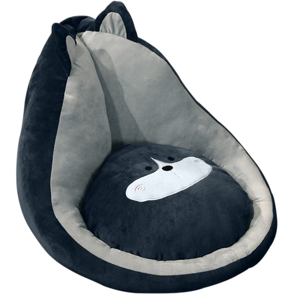 Kelendle Seat Cushion Plush Dog Lazy Sofa Office Chair Cushion Warm Floor Mat Cute Seat Pillow Cozy Floor Cushion With Backrest