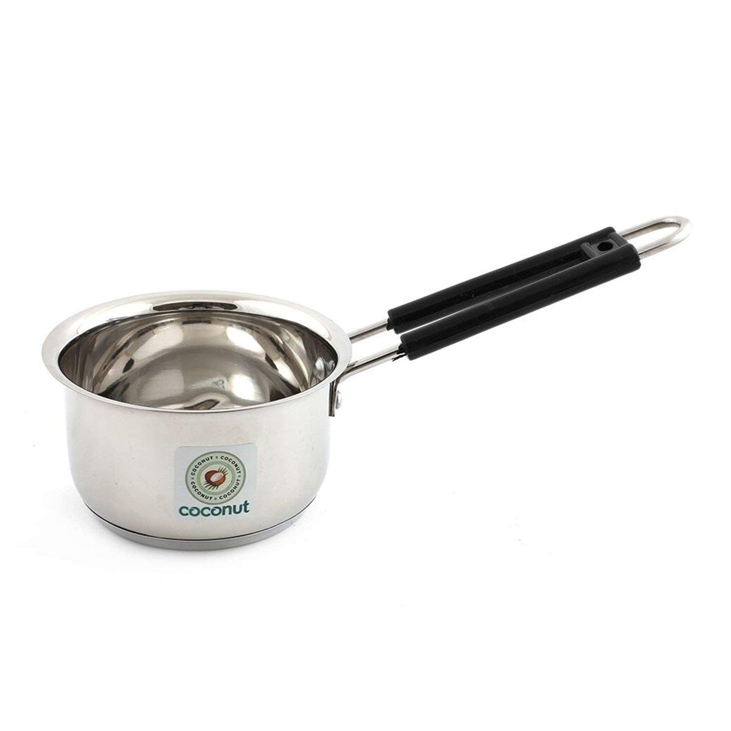 Coconut Stainless Steel - Mirror Finish Sauce Pan, Tea Pan, Milk Pan Heavy Guage | Induction And Gas Stove Friendly | Rust-Resis