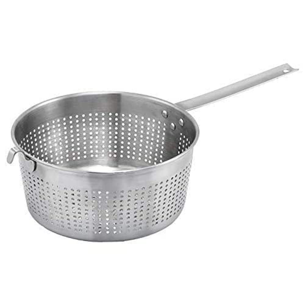 Winco SSS-3, 8.5 Dia Stainless Steel Spaghetti Strainer, Pasta Colander, Vegetable Cullender with Handle