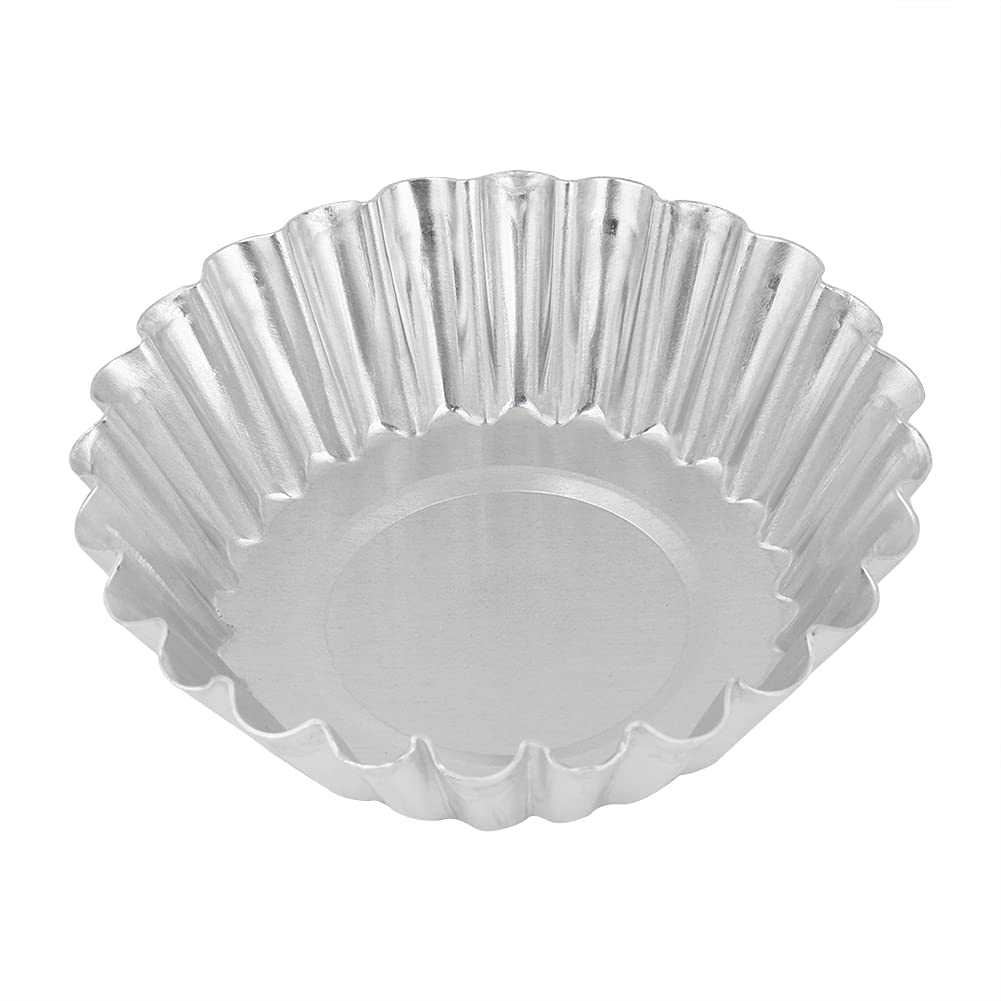 Ebtools 10 Pcs Egg Tart Molds, Mini Tart Pan For Baking, Aluminum Tins Mould For Tart Shells, Pie, Cupcakes, Mini Cake, Pudding,