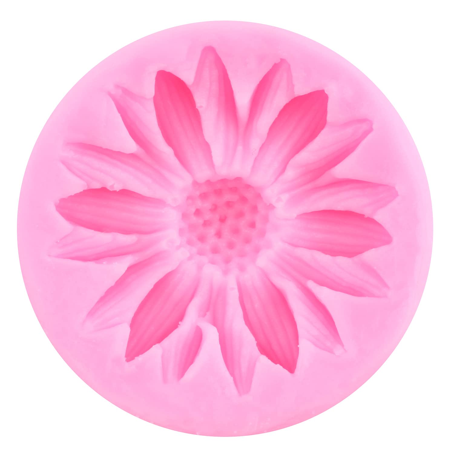 Mujiang Chrysanthemum Flower Silicone Molds Daisy Flower Fondant Mold Sunflower Candy Mold Flower Lollipop Mold For Cake Decorat