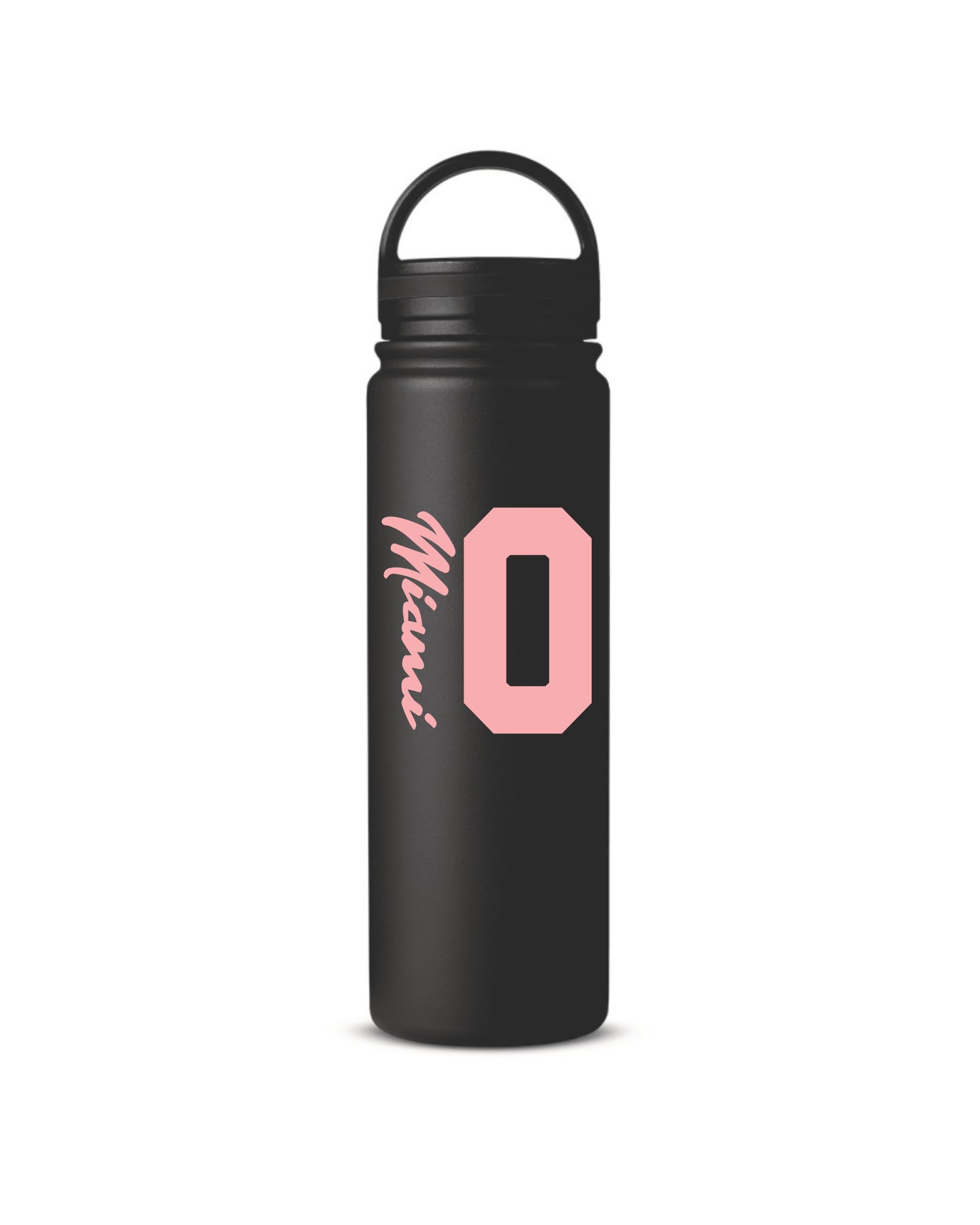 ALLNTRENDS Miami 10 Water Bottle Sport Miami Soccer Vacuum Bottle 24Oz (Black)