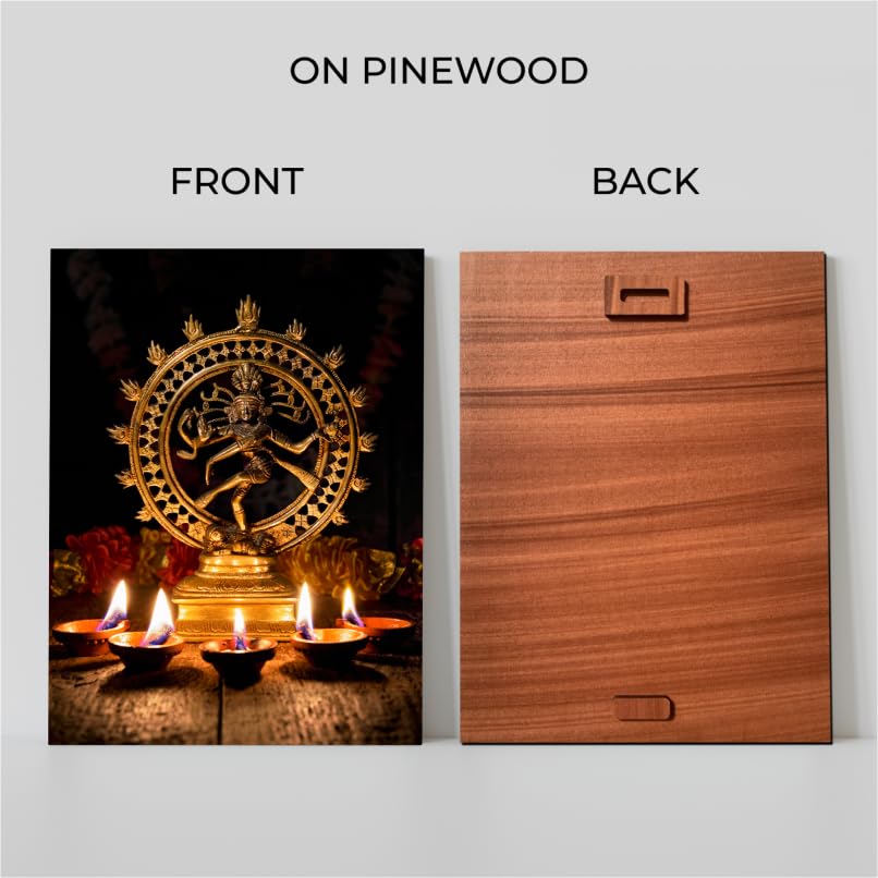 Chalk My Theme Natraj Idol Wood Print Wall Art Home Decor, Living Room, Bedroom, Cafe, Room Painting For Wall Decoration -9 x 12