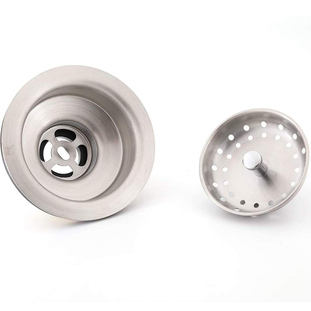 KONE 3-1/2 Inch Kitchen Sink Drain Assembly with Strainer Basket/Drain Stopper  all Stainless Steel Sink Drain Kit Durable and Rustproof