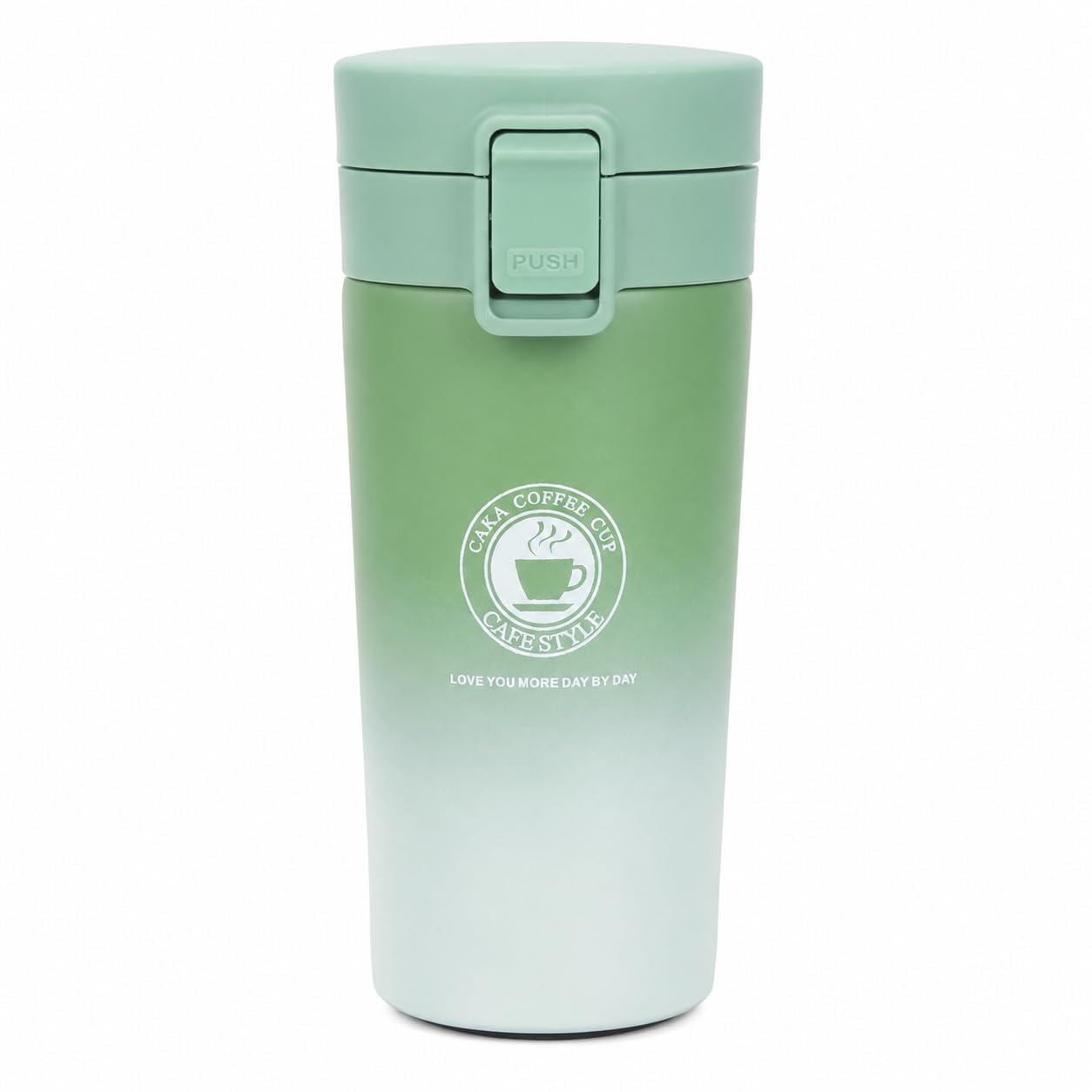 Glenoxzone Double Wall Vacuum Insulated Stainless Steel Travel Coffee Mug with Leakproof Flip Lid (Green)