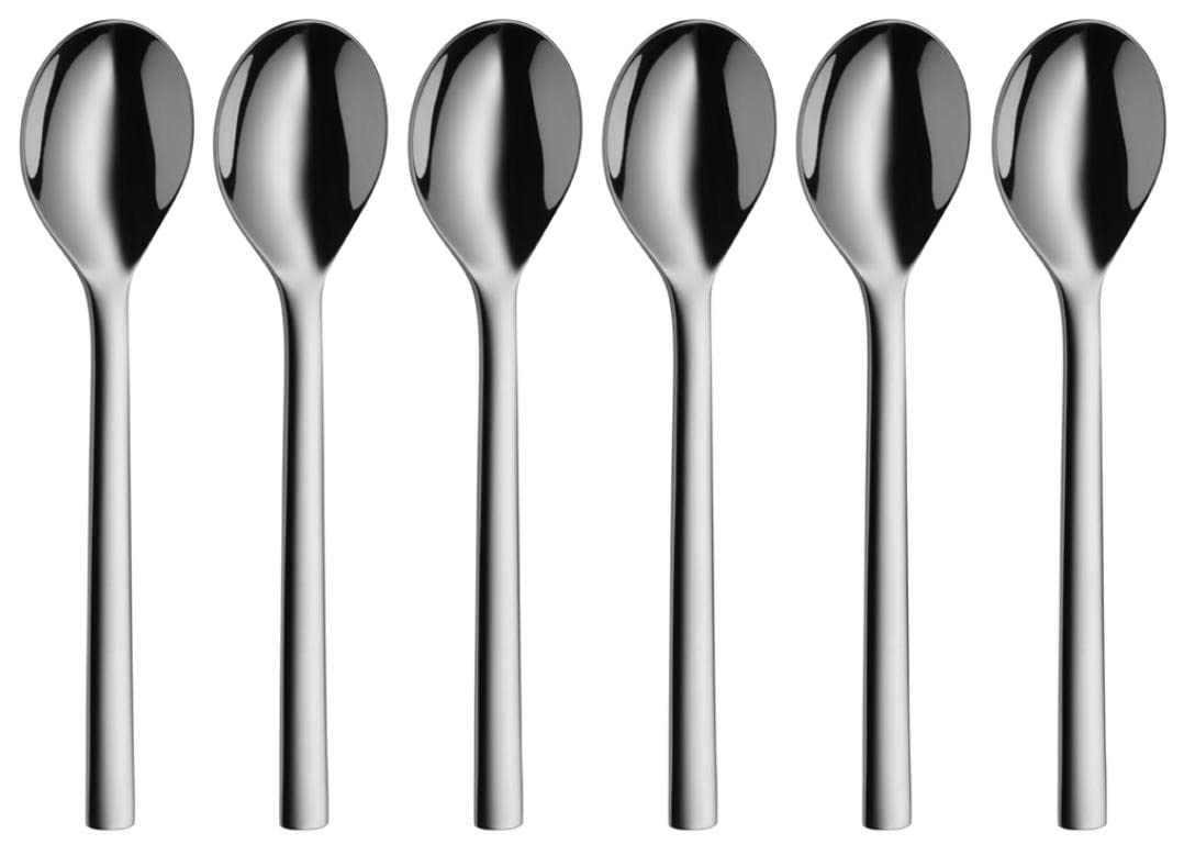 WMF Teaspoon Set 6-pcs. Nuova, Stainless Steel, Silver, 11.1 x 14.9 x 7.1 cm