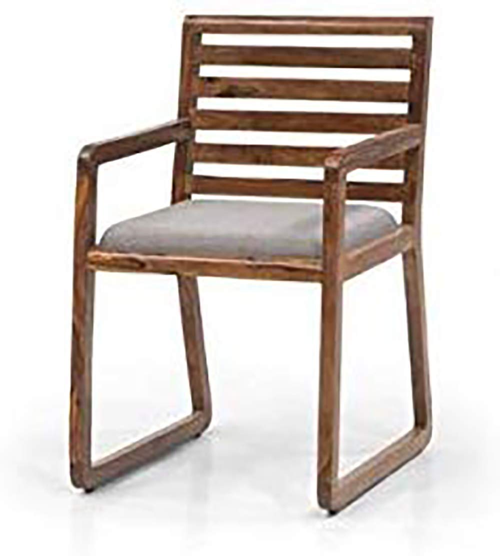 Tg Furniture Solid Sheesham Wood Armrest Dining Study Chair With Cushion For Home Study Room Office Multipurpose Wooden Living R
