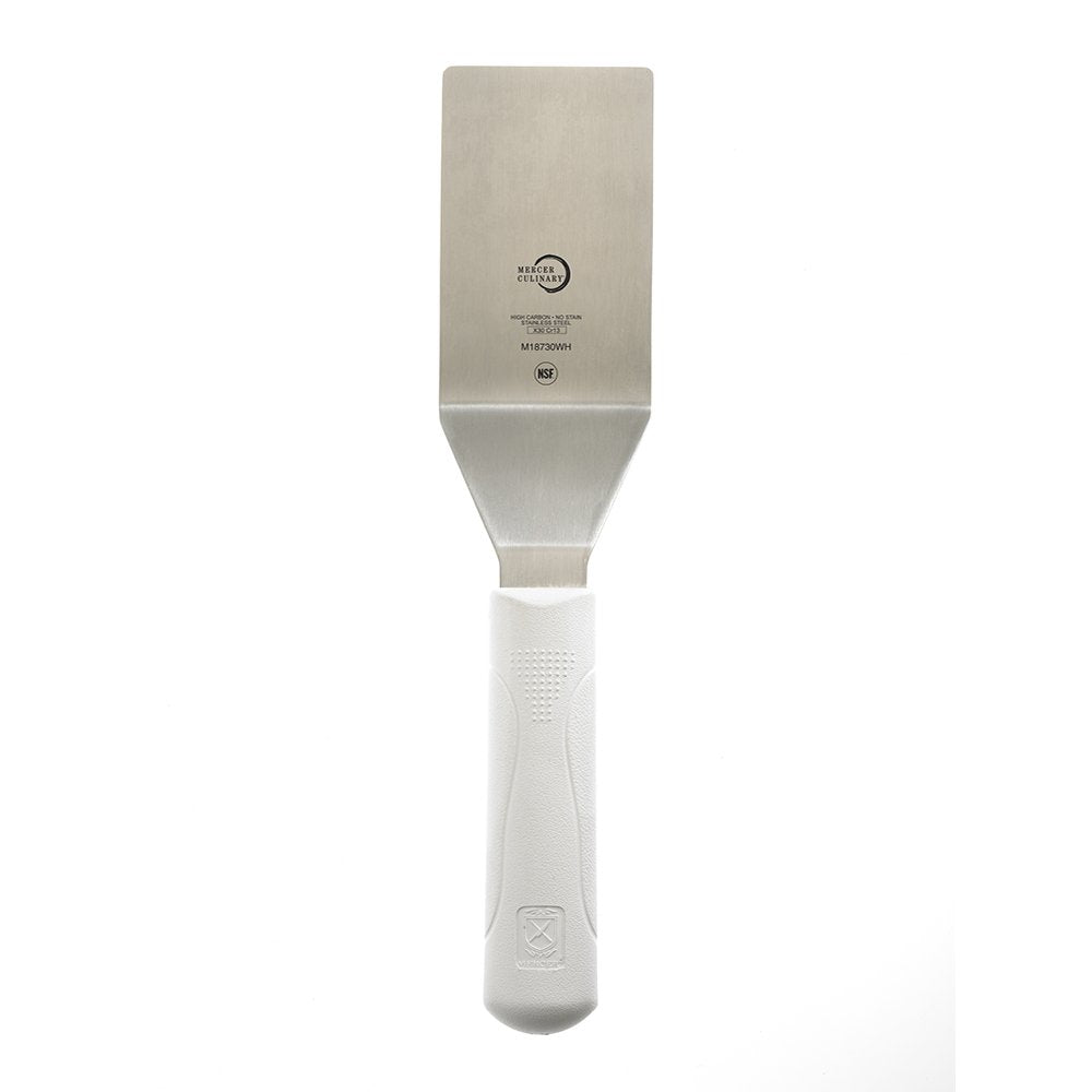 Mercer Culinary Square Edge Turner, 4 X 2.5 Inch, White