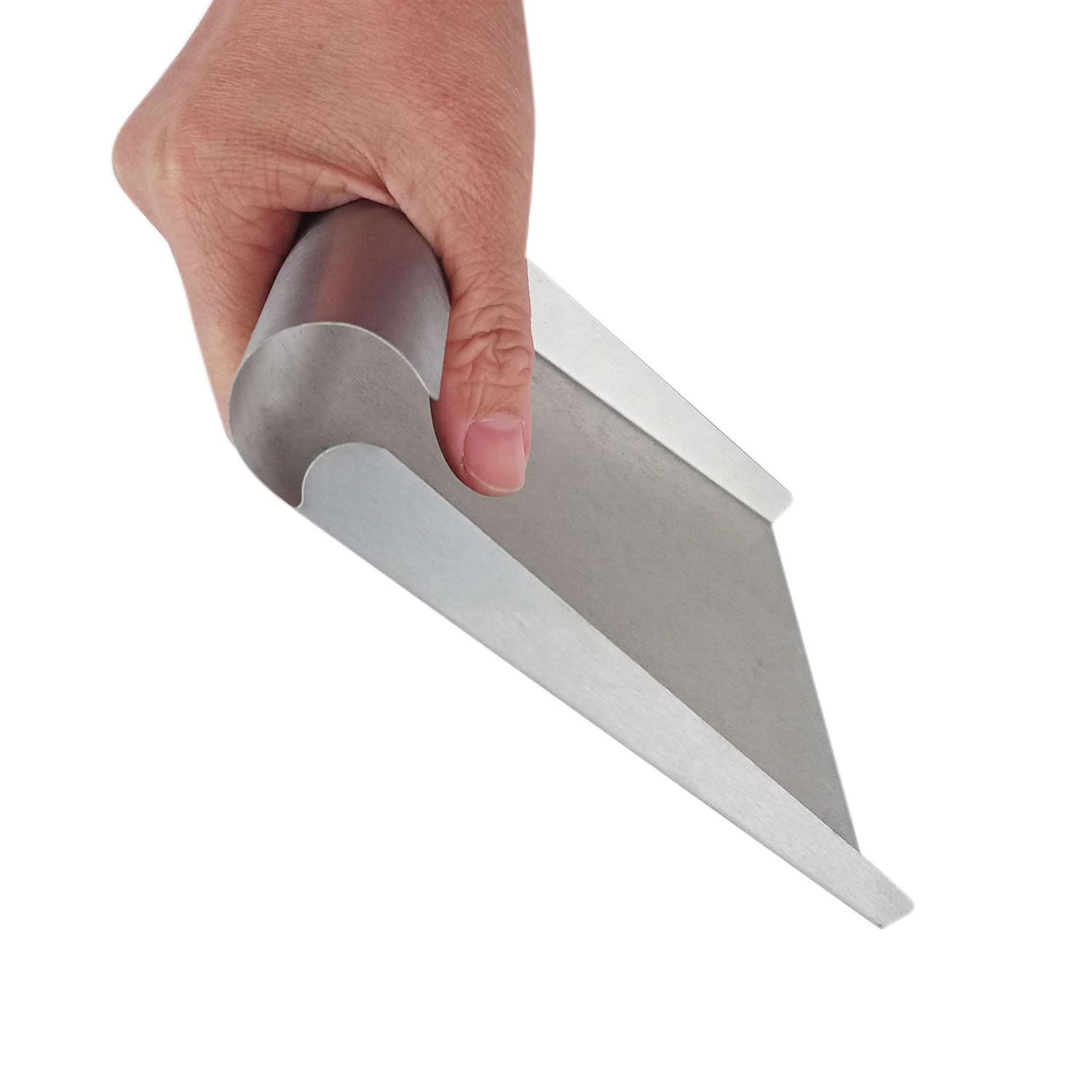 Proshopping Stainless Steel Scooper For Food, Large One-Piece Cast Square Food Scoop With Sides, 5.9 Inch Metal Ice Scooper, Cut