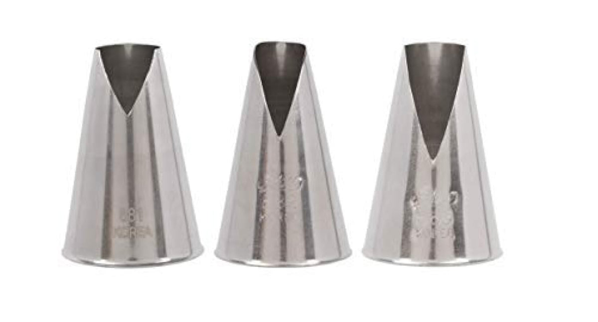 Ateco #881 & #882 & #883 - Set Of 3 St Honore Pastry Tips - Stainless Steel