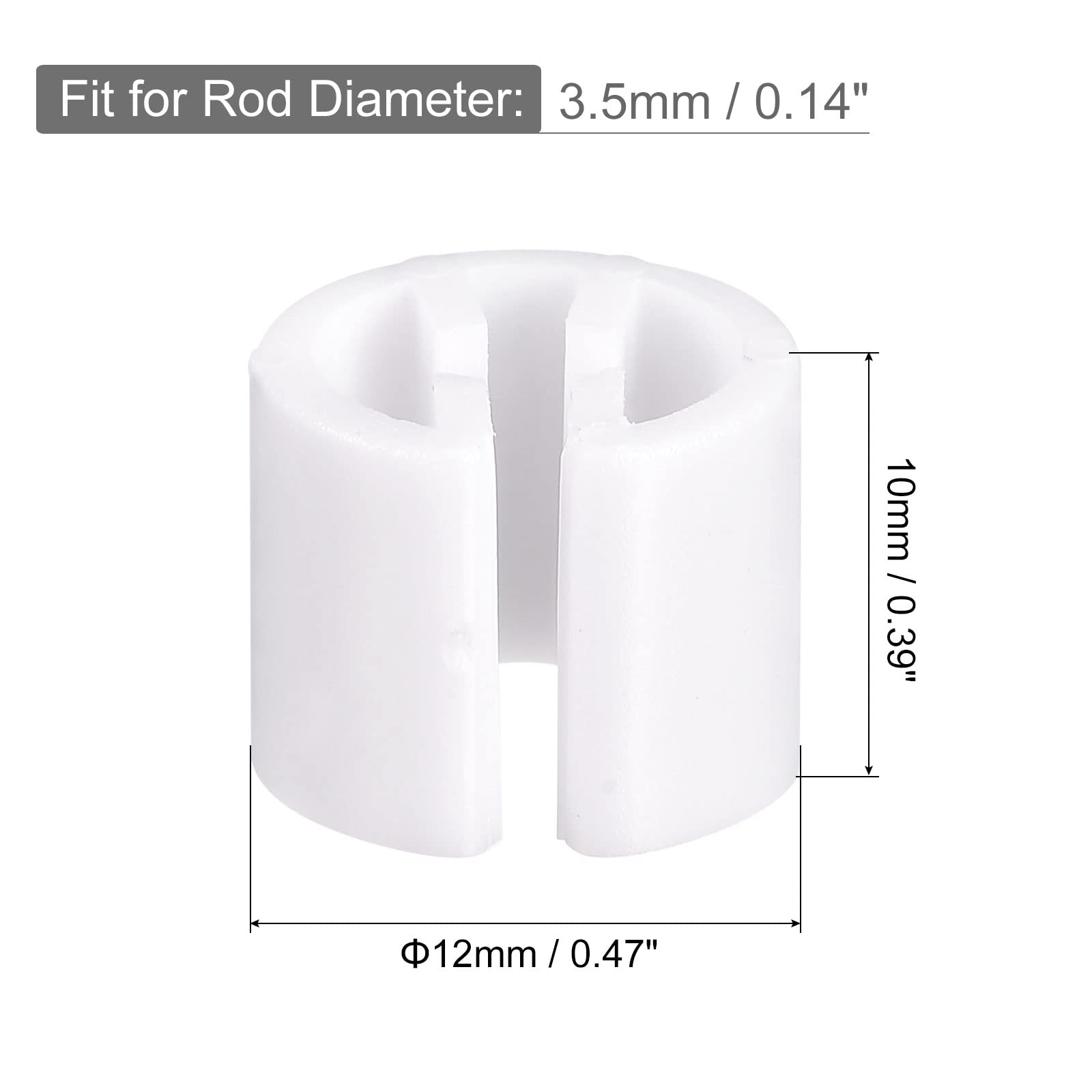 Meccanixity Clothes Hanger Marker Blank Fit 3.5Mm Rod For Garment Color Coding White Count 100