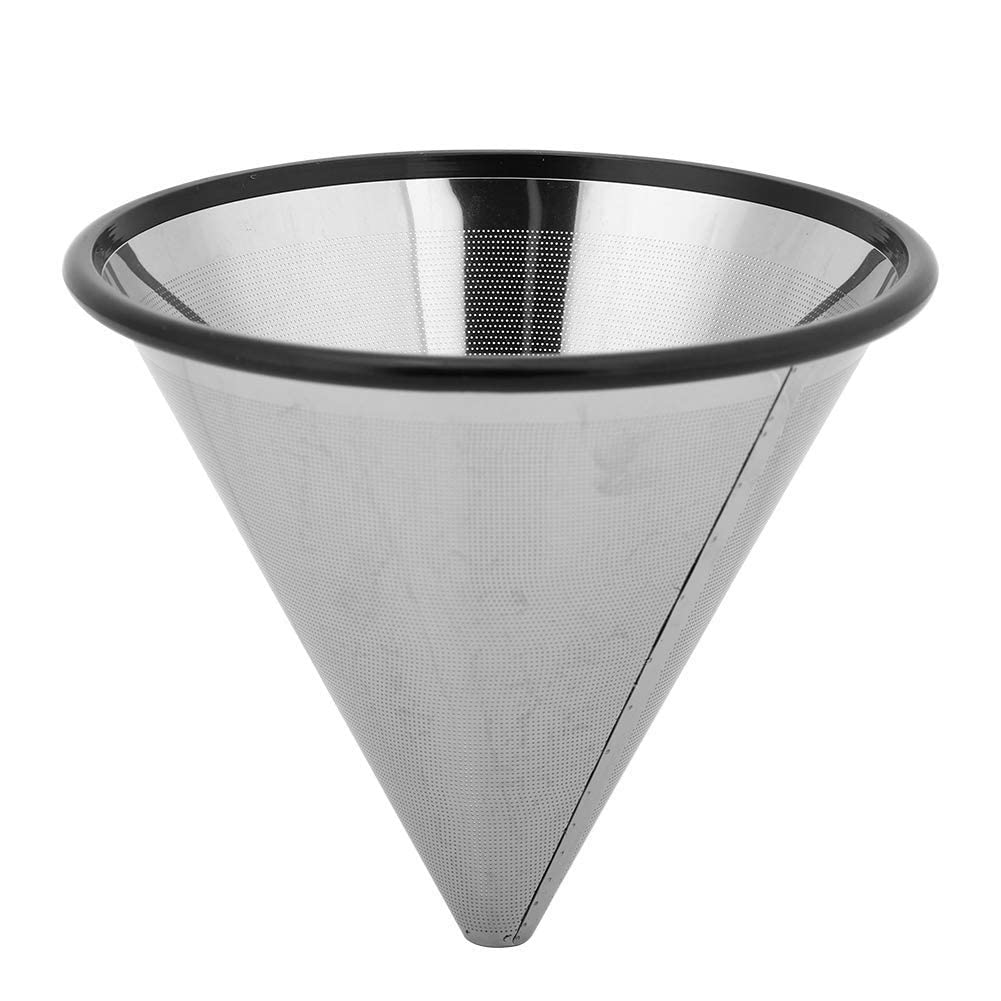 Pour Over Coffee Dripper, Stainless Steel Cone Brewer 50