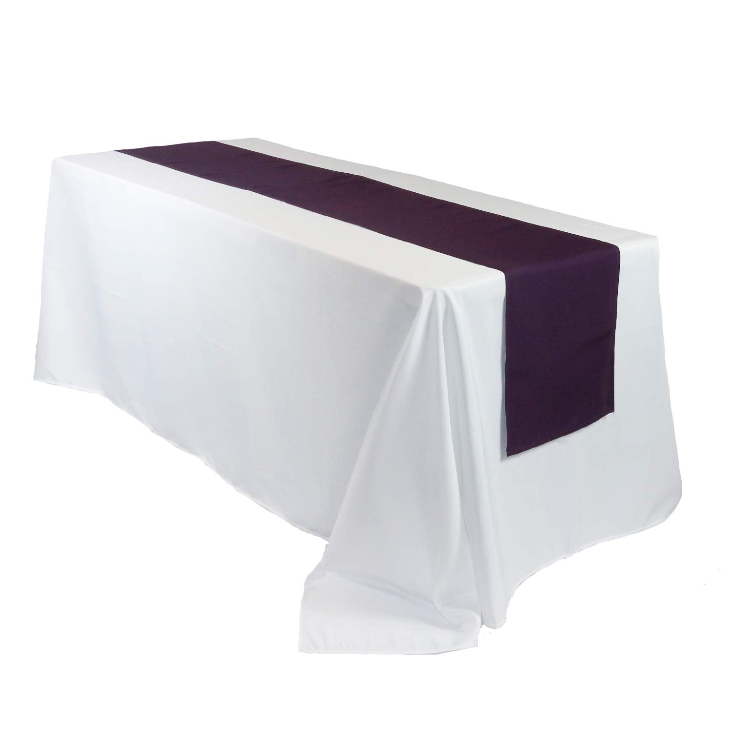 Your Chair Covers - 14 X 108 Inch Polyester Table Runner - Eggplant, Table Runner For Weddings, Events, Hotels And Catering Serv
