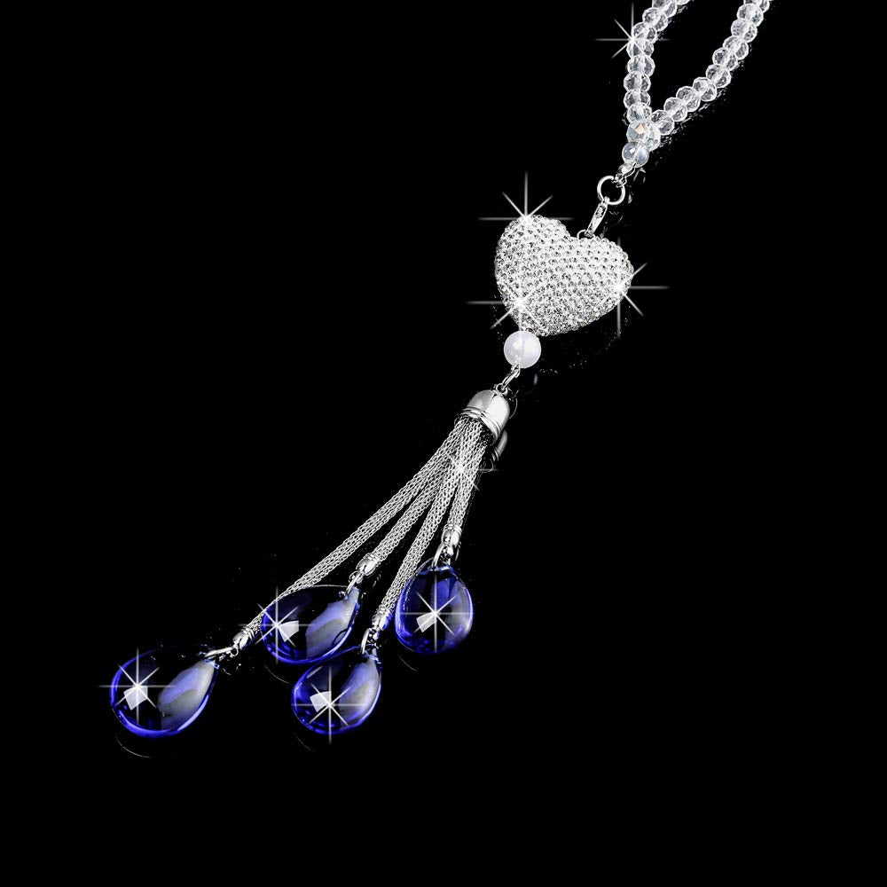 TZnyly Rearview Mirror Ornaments Bling Car Mirror Hanging Accessories Car Decorations for Women Cute Car Decor Car Bling Accesso