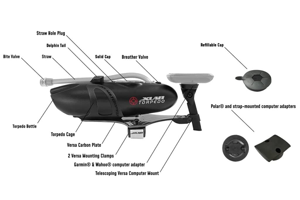 Xlab Torpedo Versa 500 Carbon Fiber Front Hydration System - Black